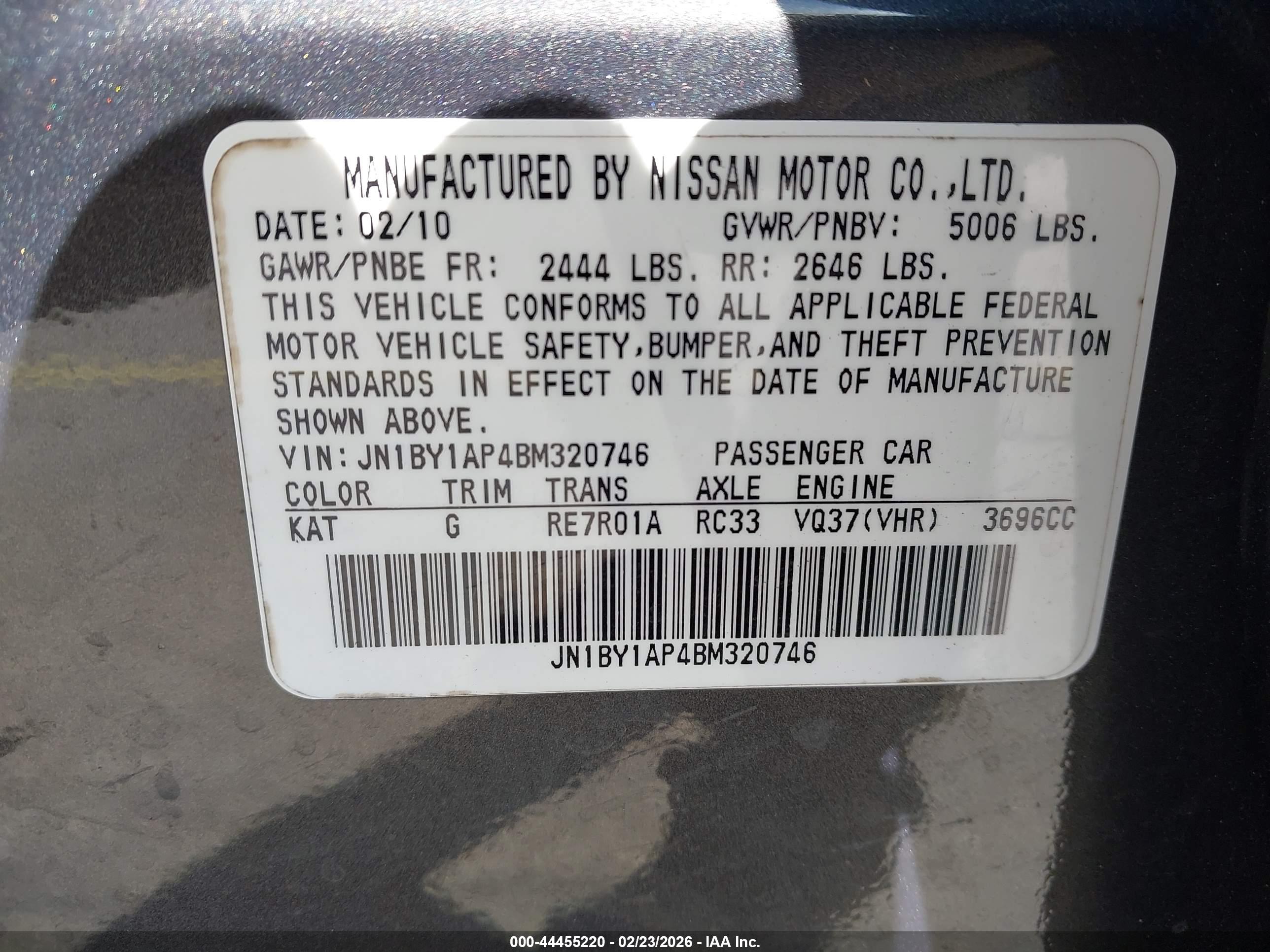 INFINITI M37 image 9