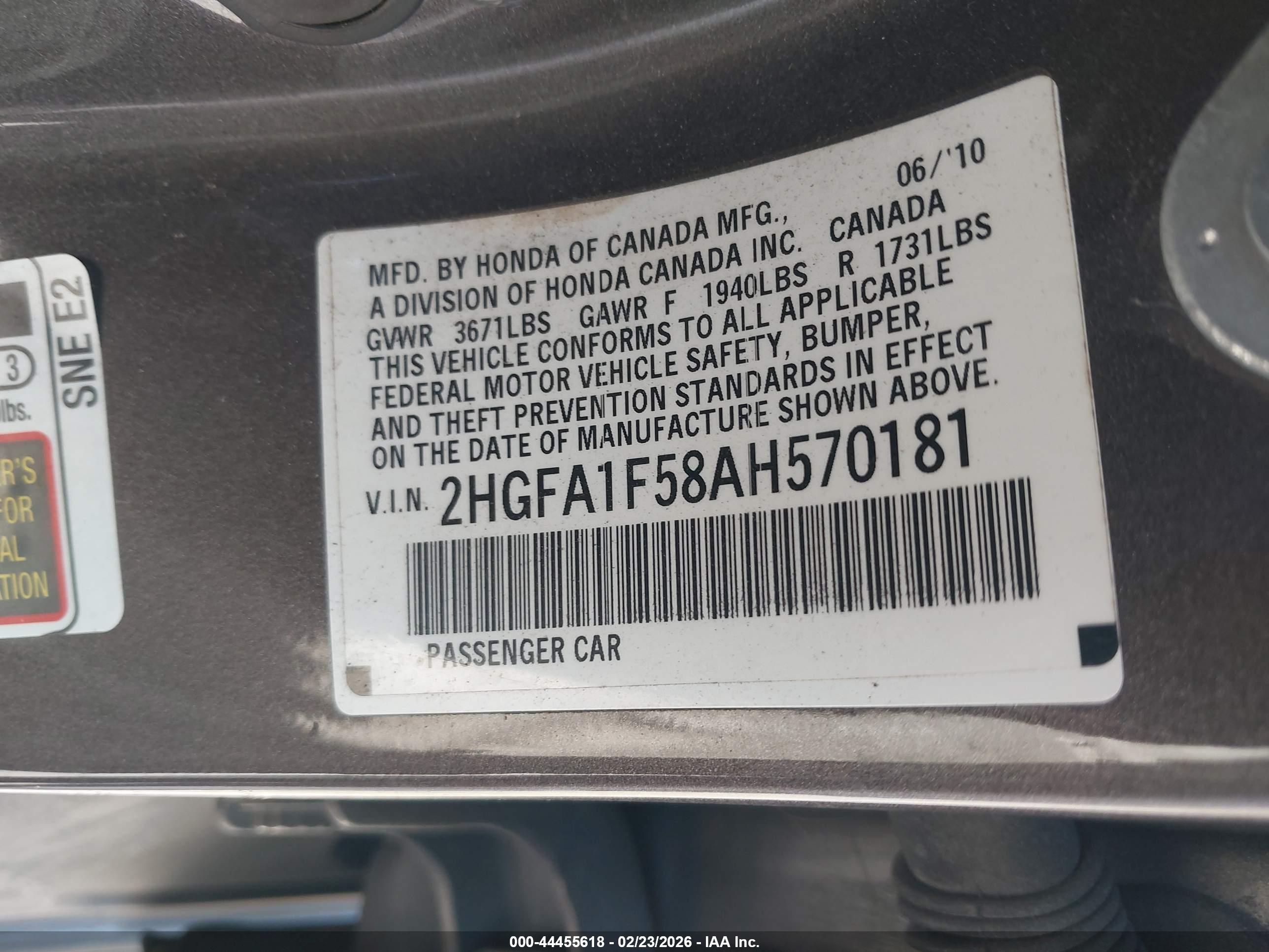 HONDA CIVIC image 9