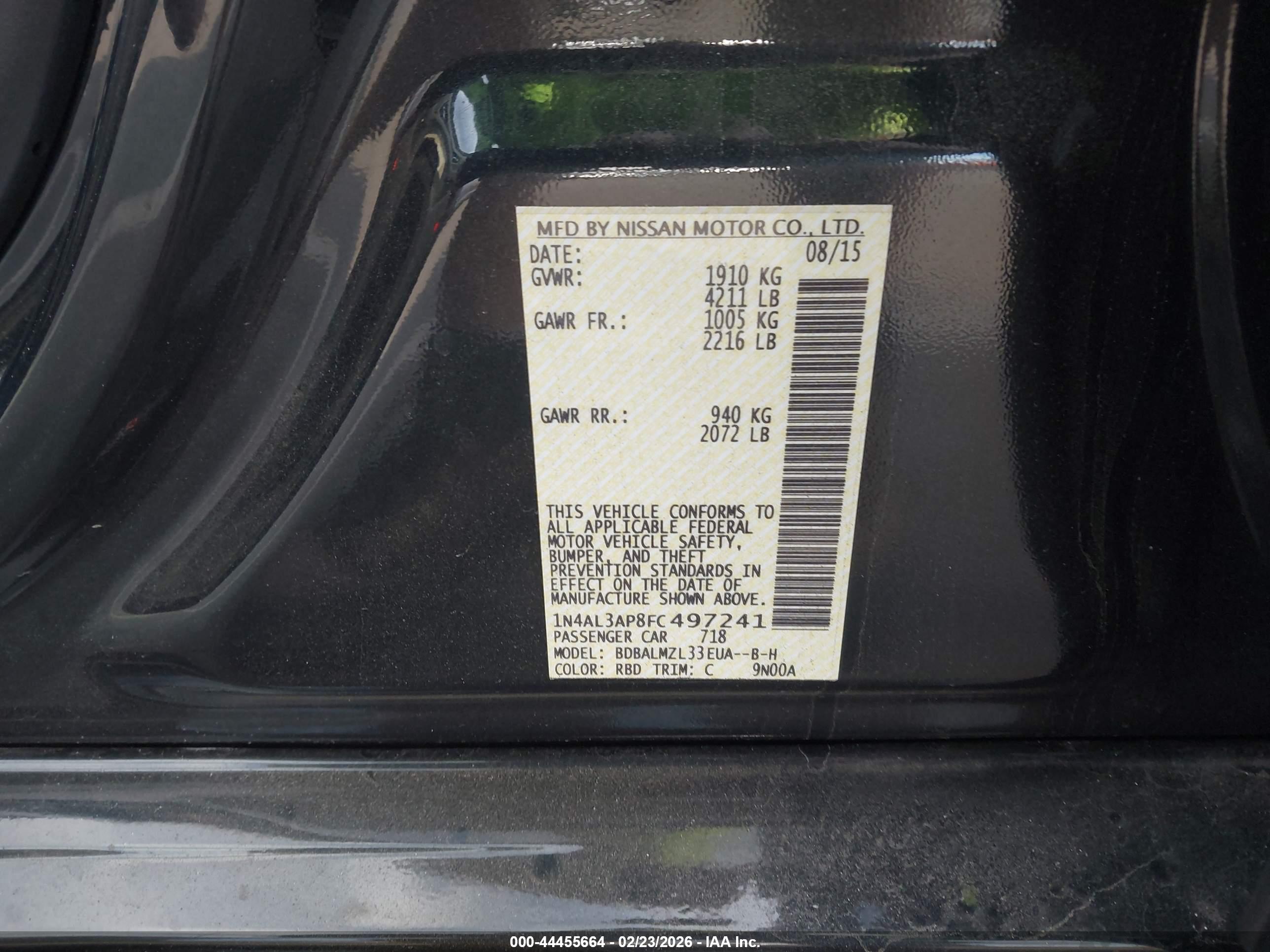NISSAN ALTIMA image 9