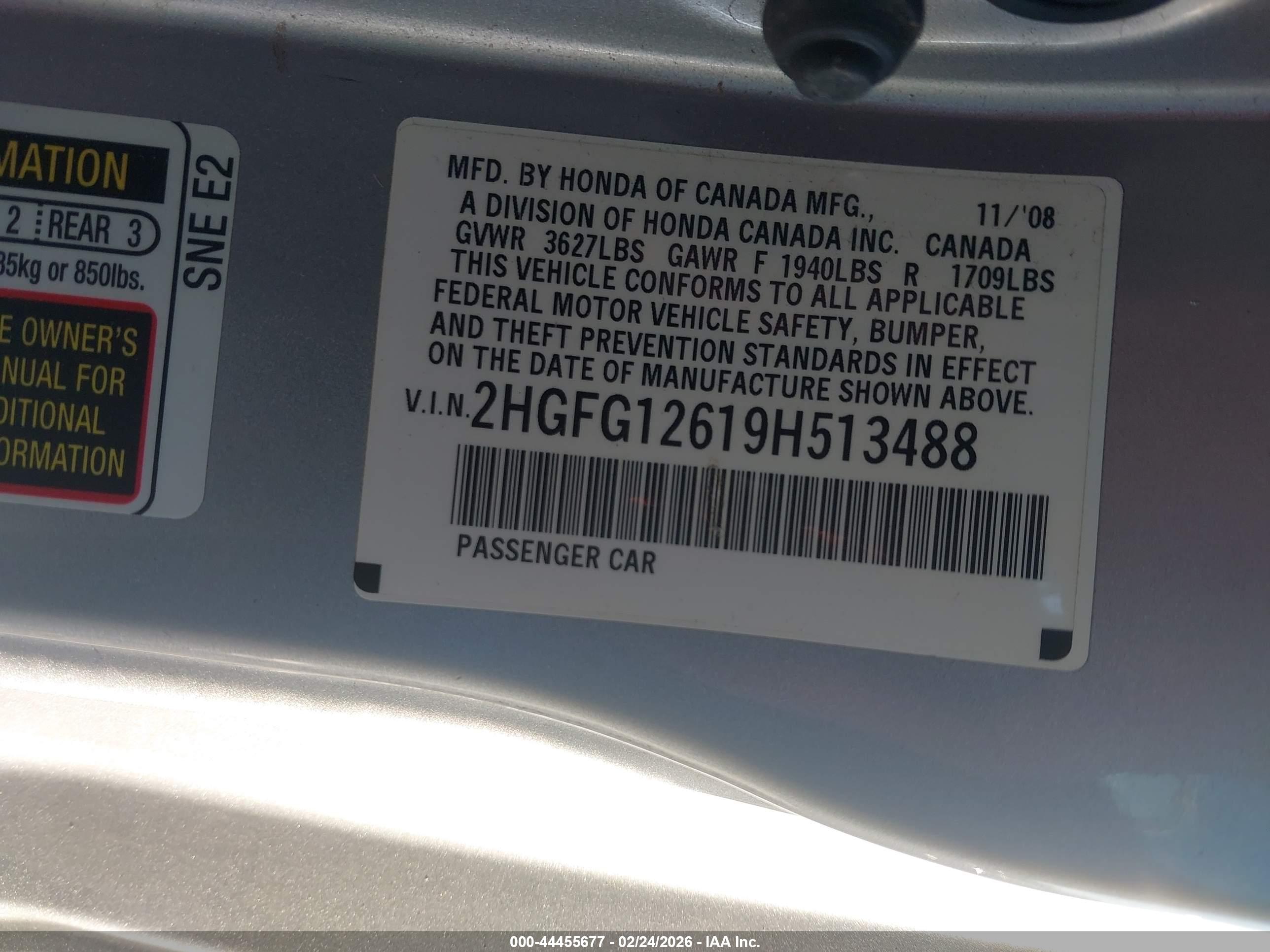 HONDA CIVIC image 9