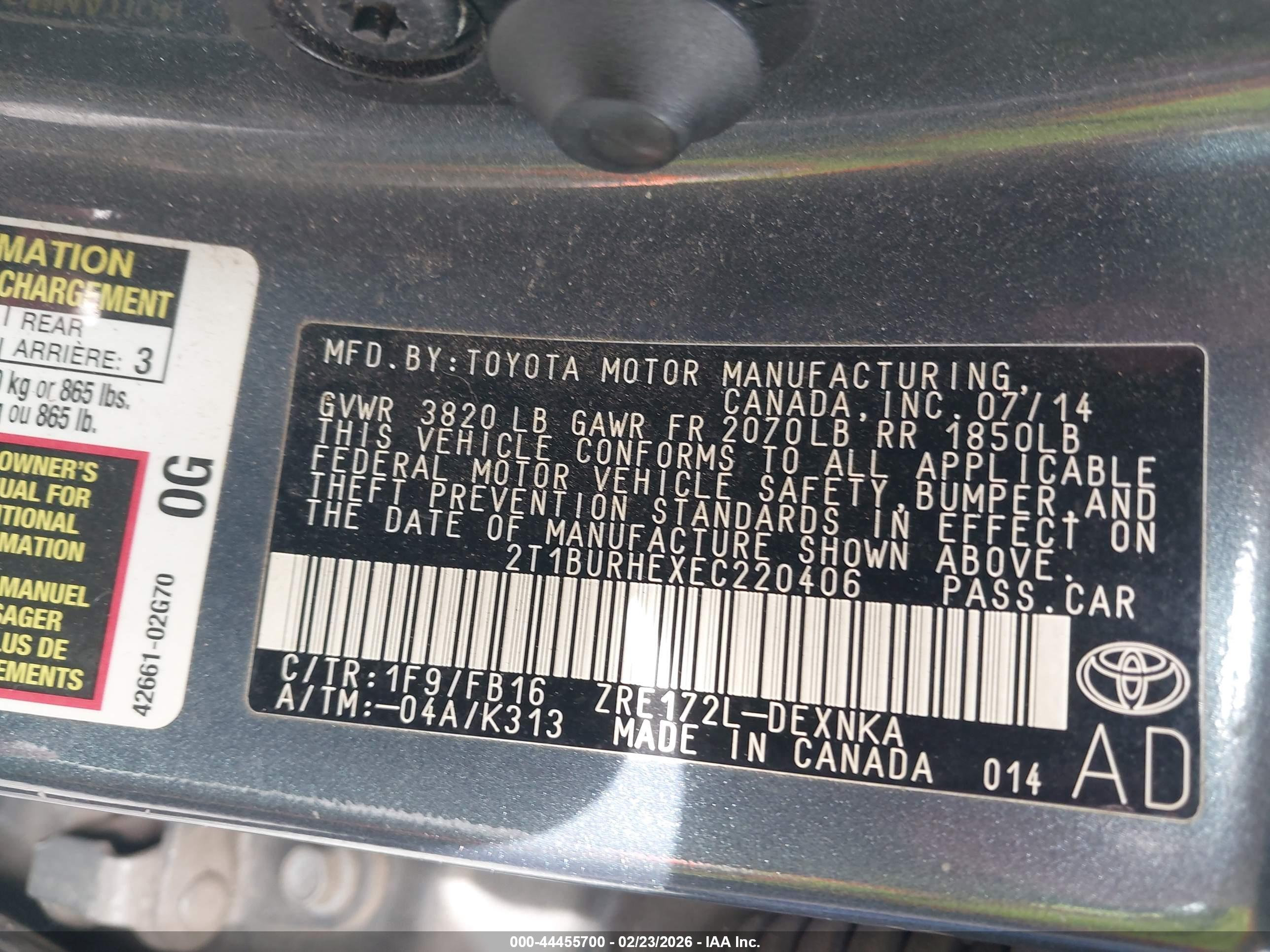 TOYOTA COROLLA image 9