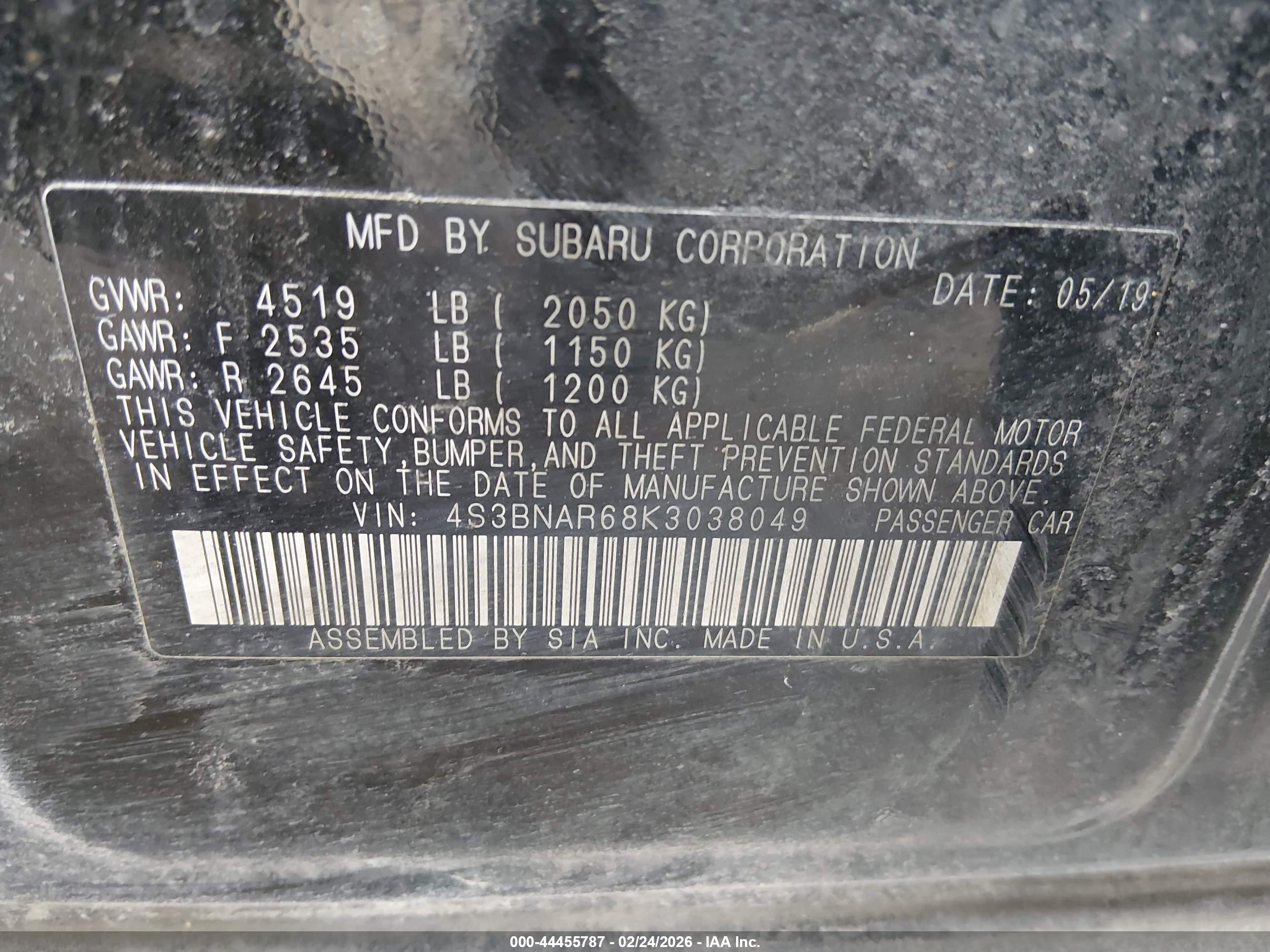 SUBARU LEGACY image 9