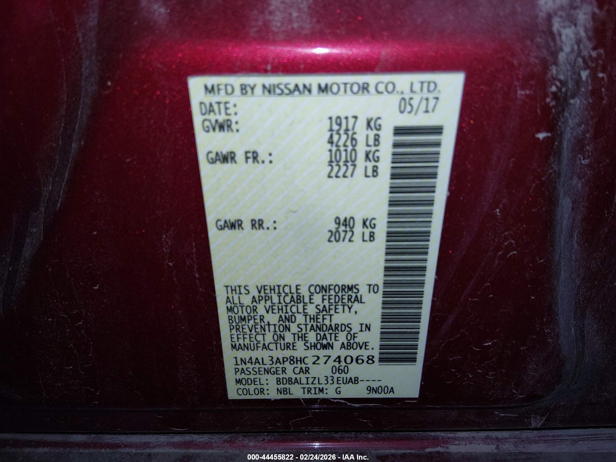NISSAN ALTIMA image 9