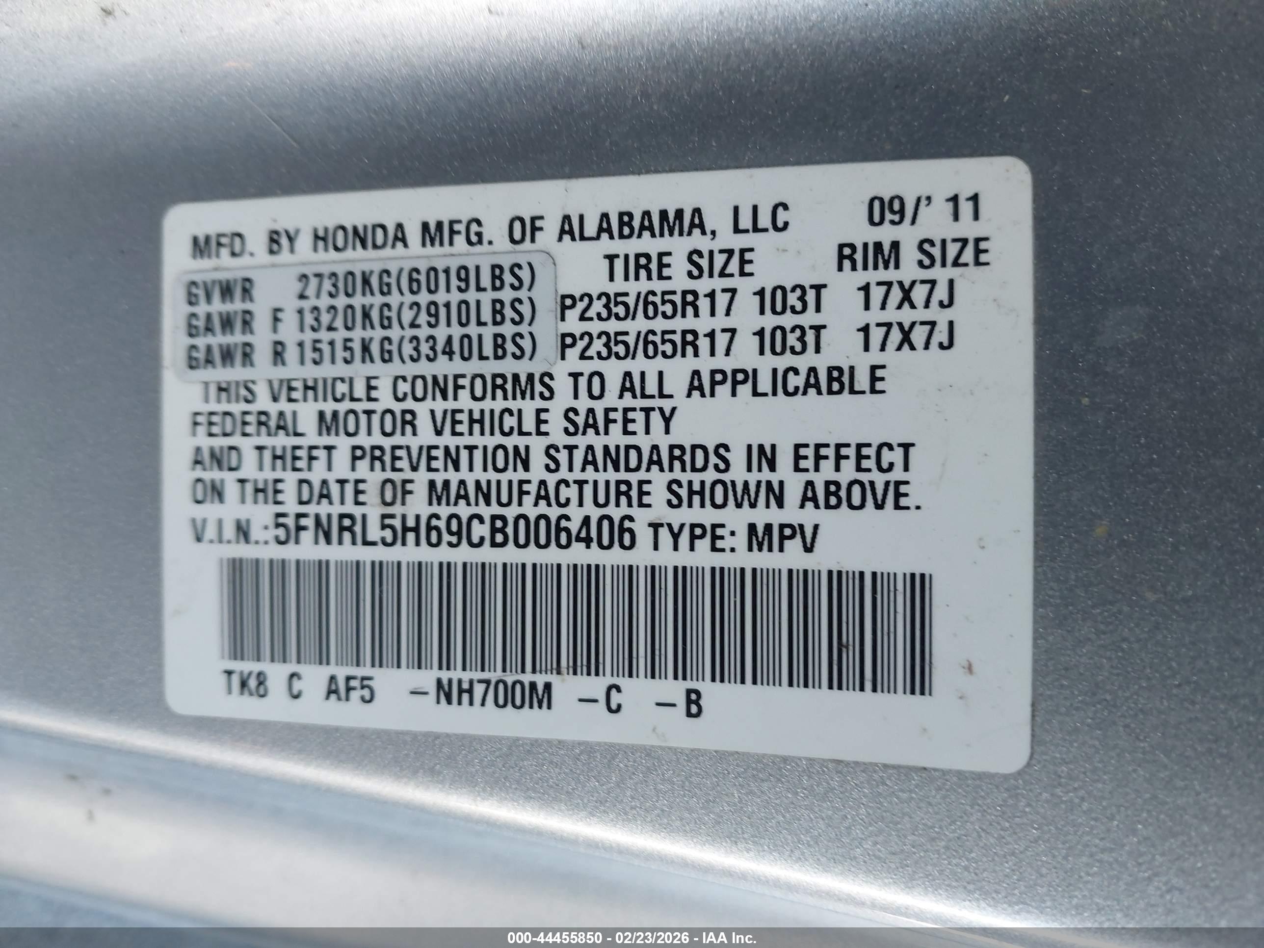 HONDA ODYSSEY image 9
