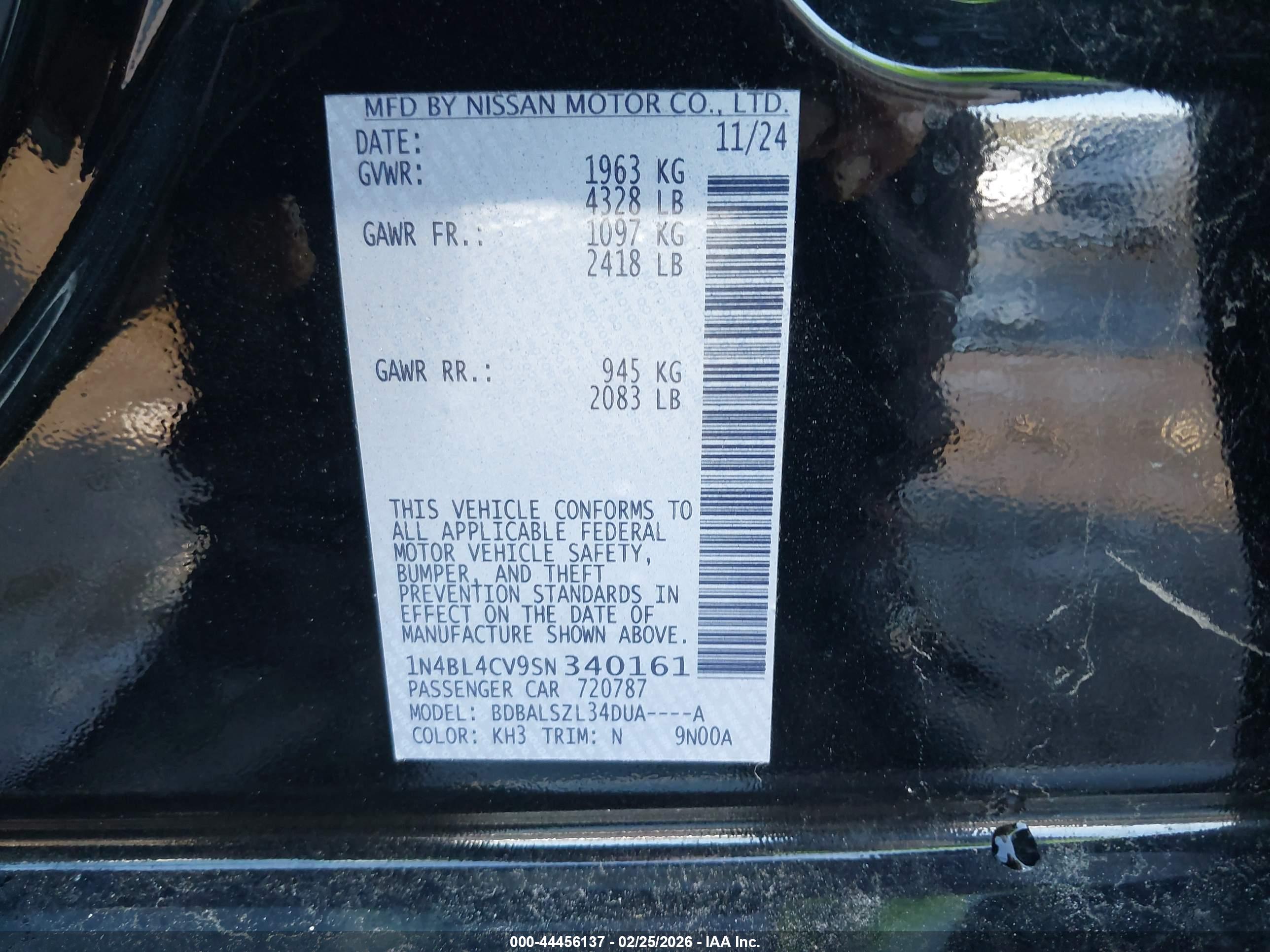NISSAN ALTIMA image 9