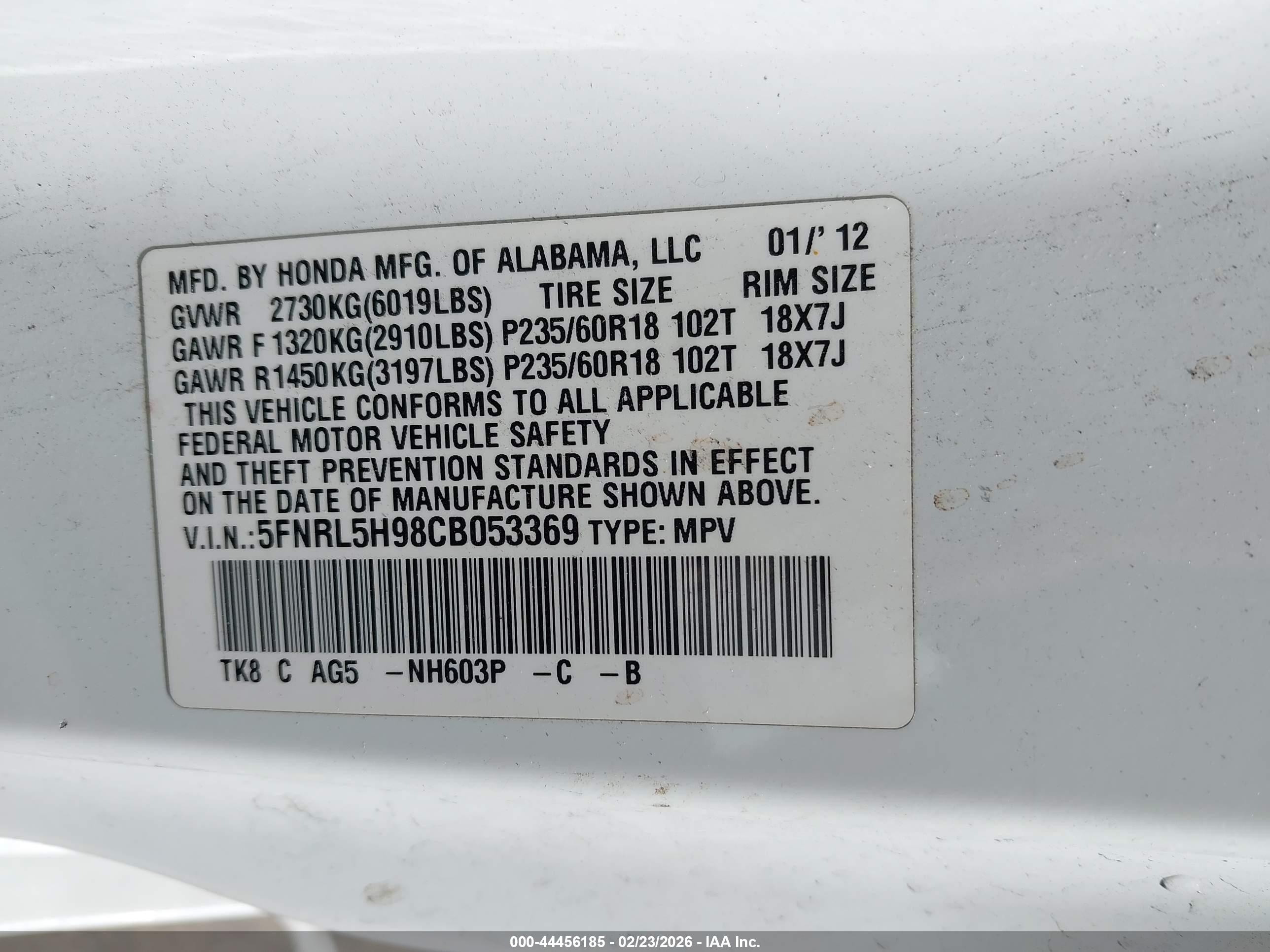 HONDA ODYSSEY image 9