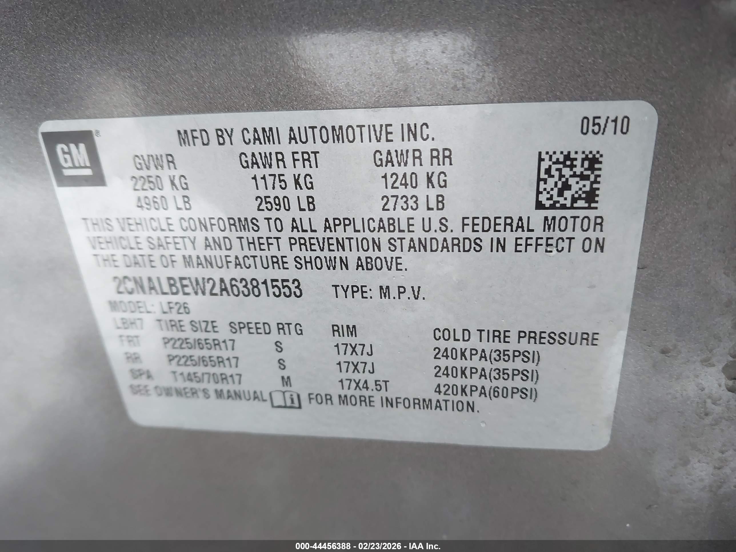 CHEVROLET EQUINOX image 9