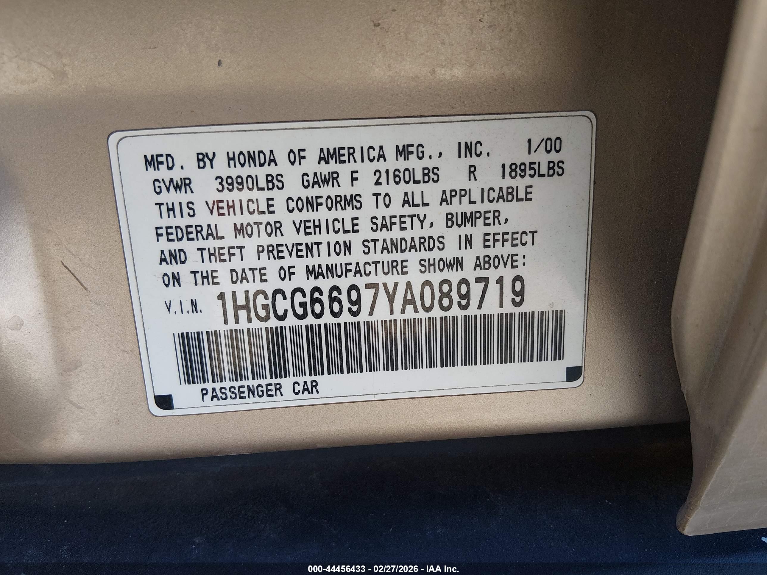 HONDA ACCORD image 9