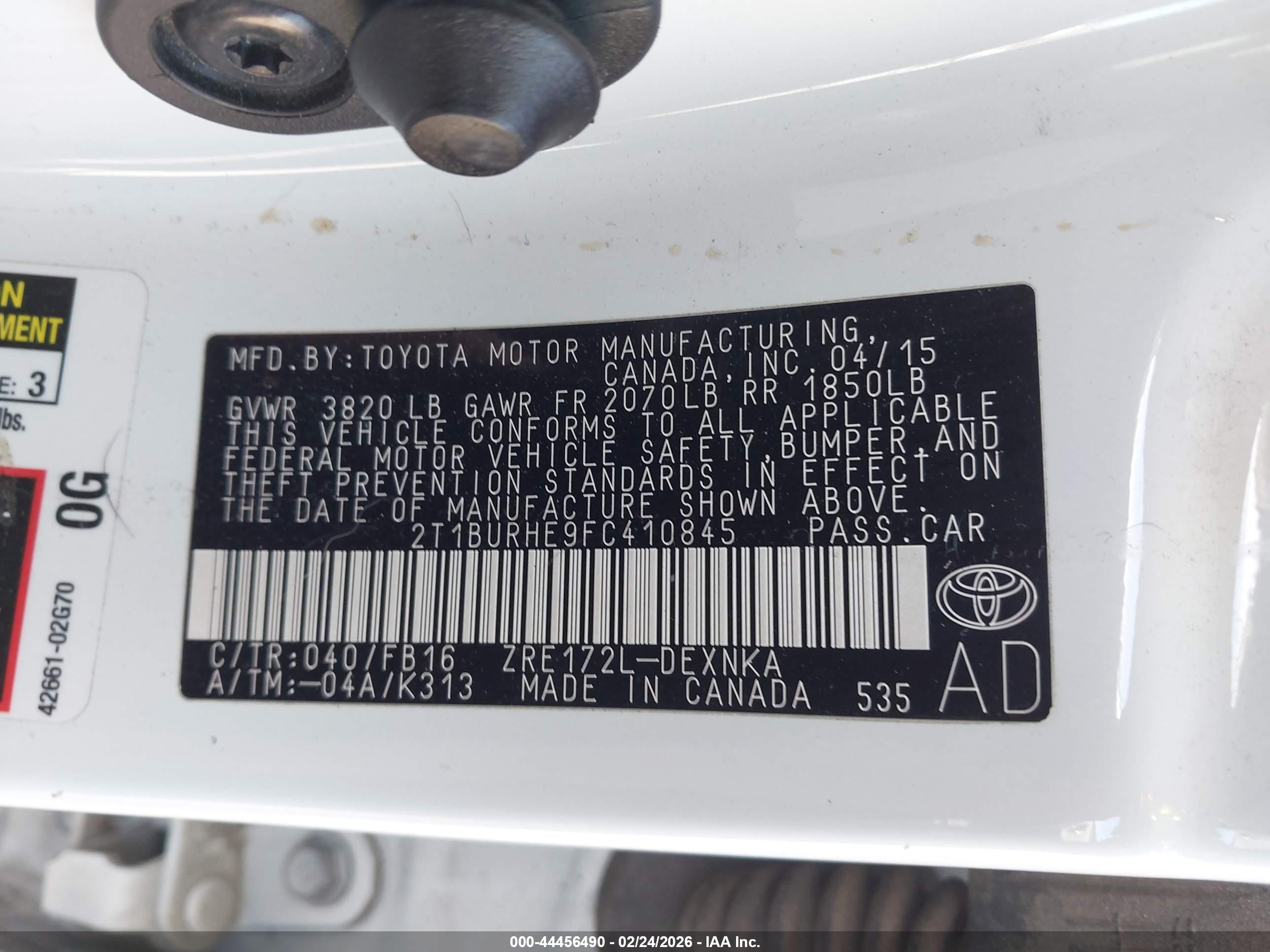 TOYOTA COROLLA image 9