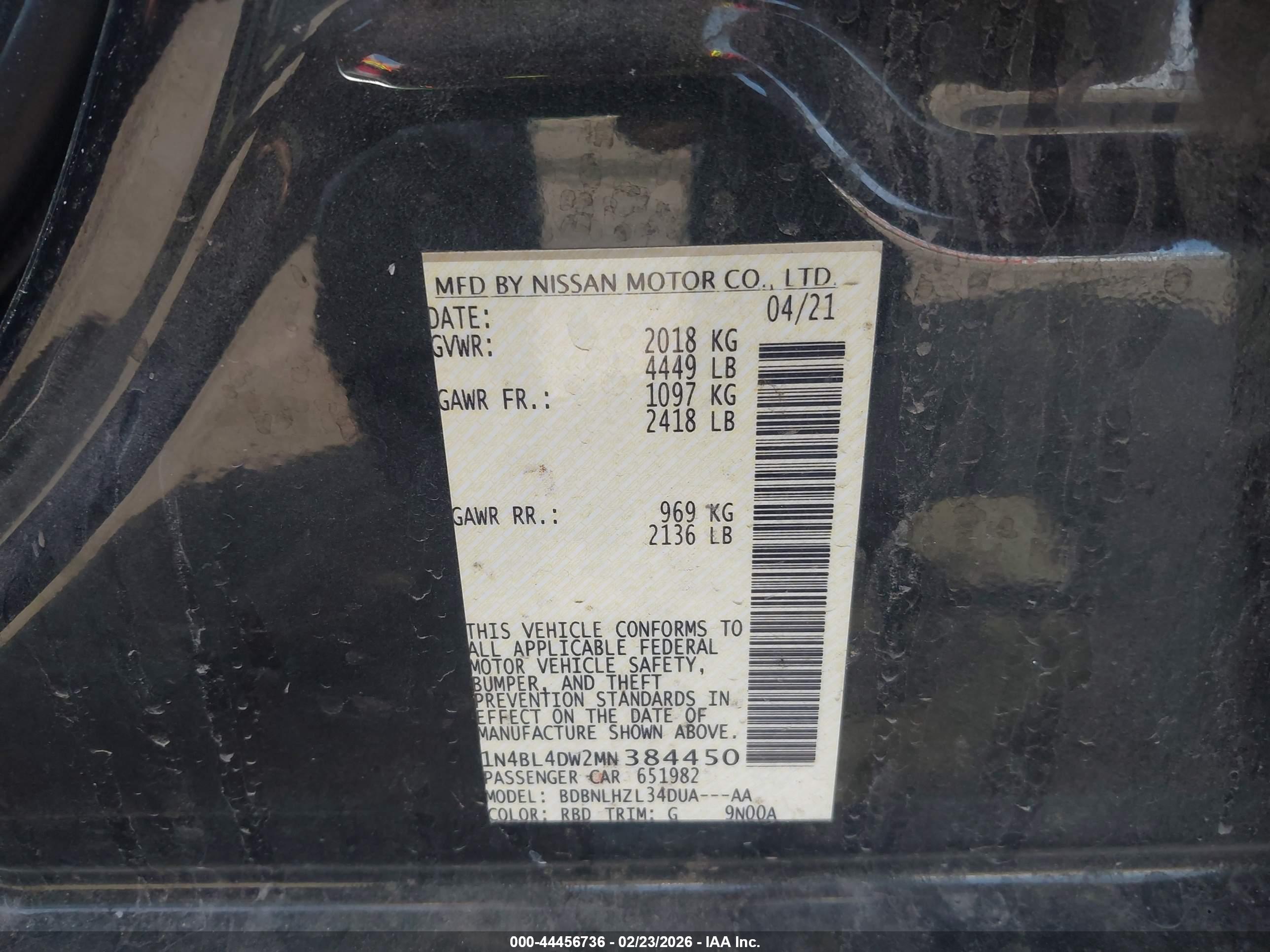 NISSAN ALTIMA image 9