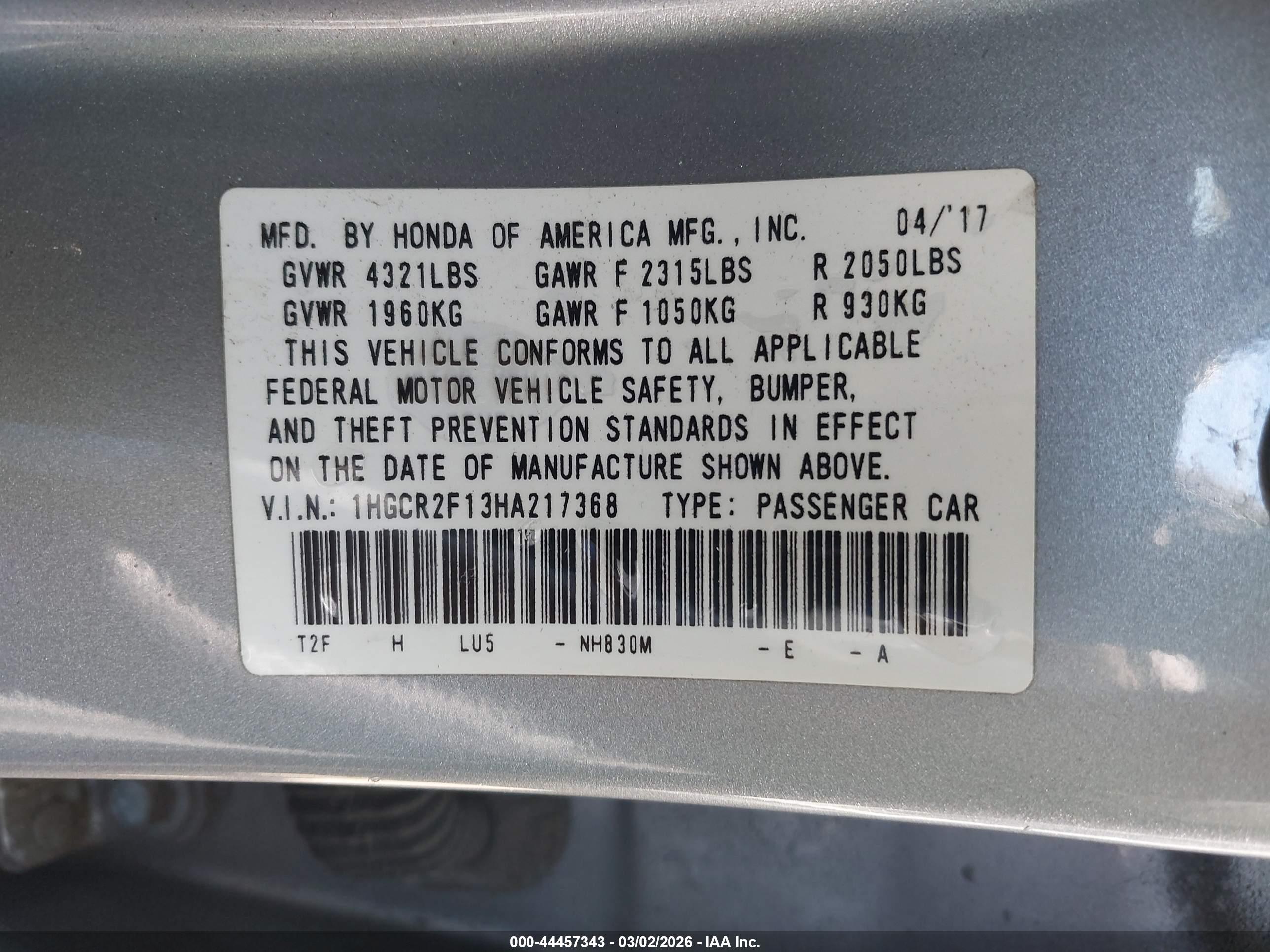HONDA ACCORD image 9