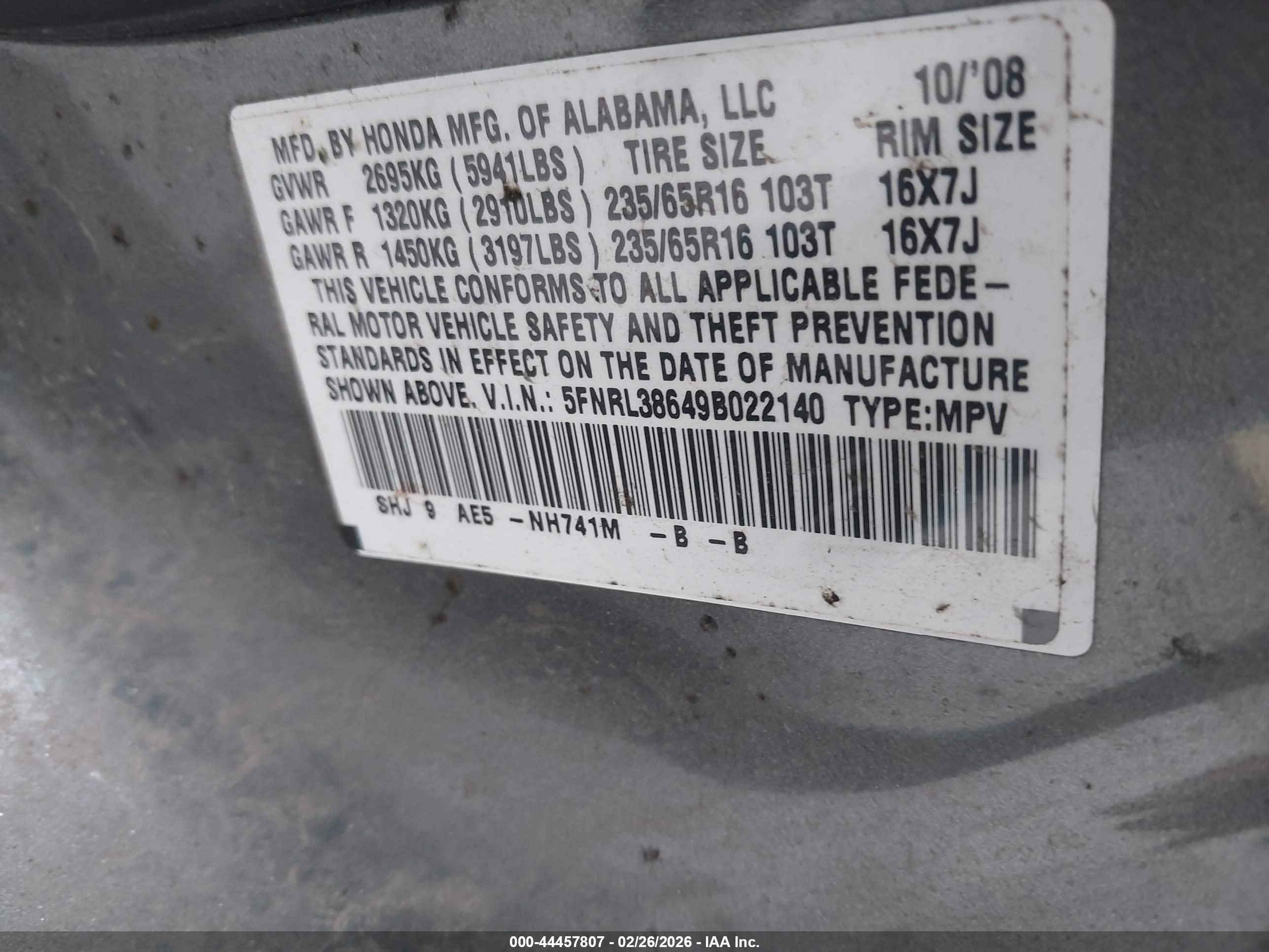 HONDA ODYSSEY image 9