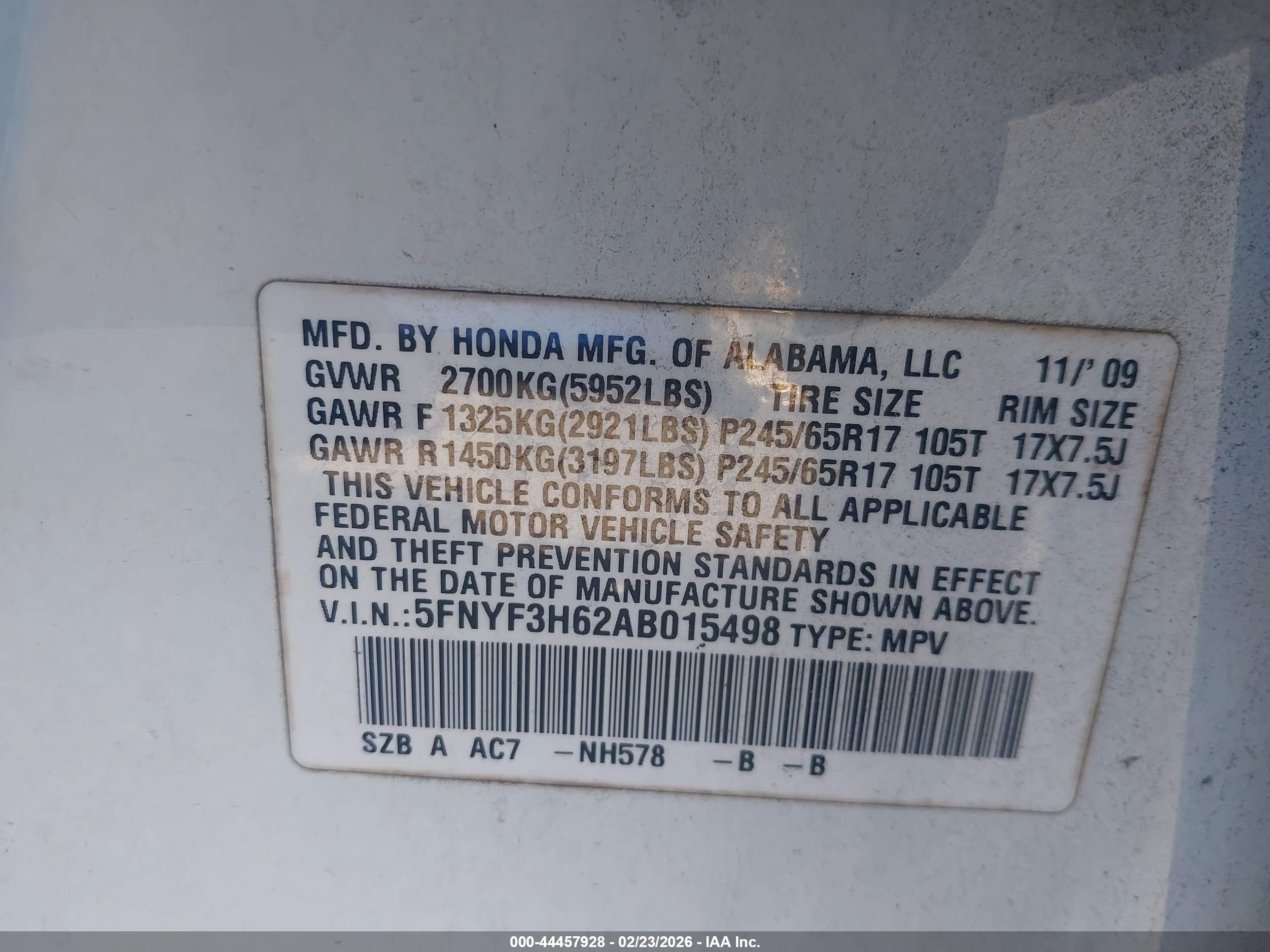 HONDA PILOT image 9
