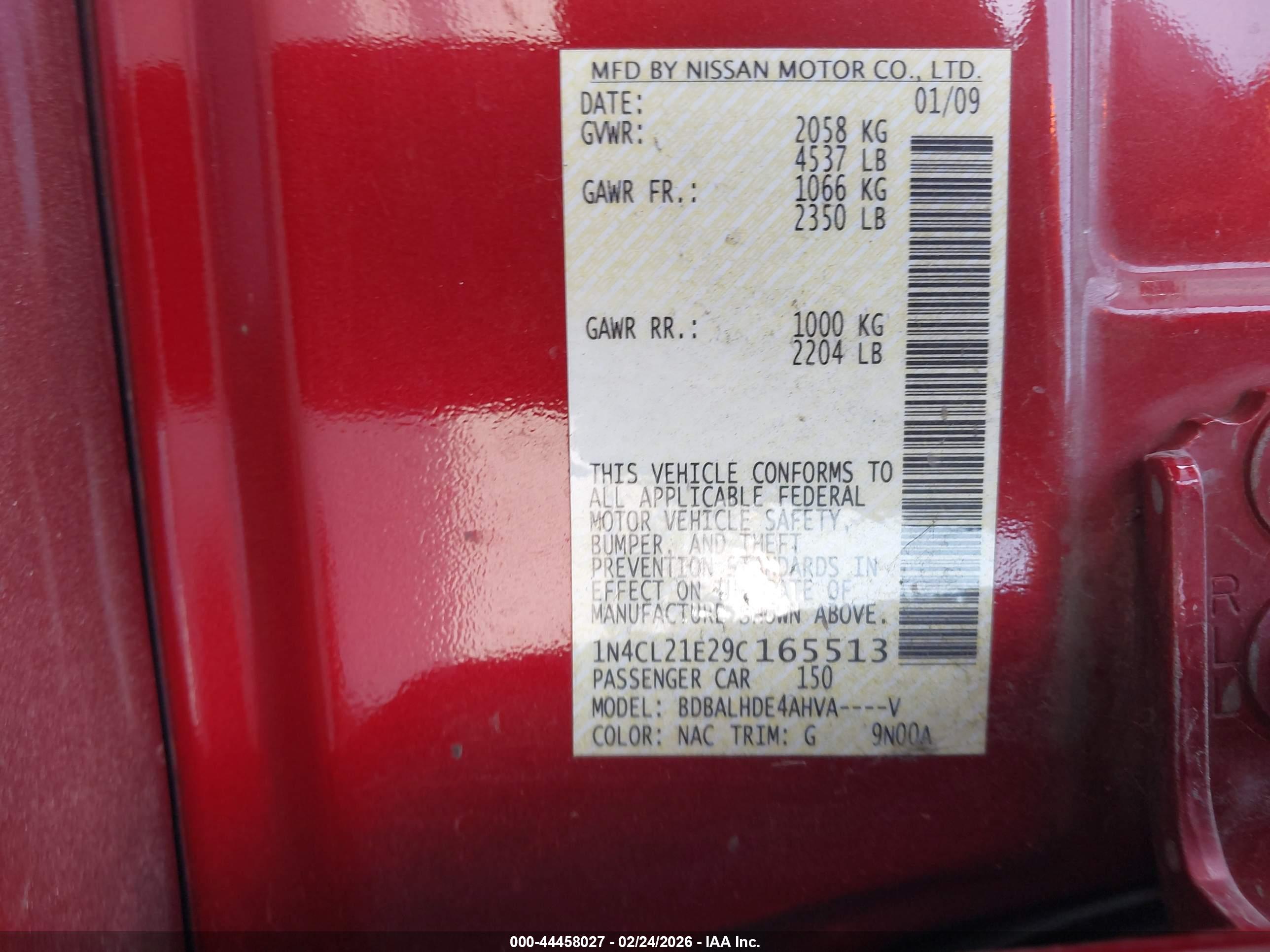 NISSAN ALTIMA image 9