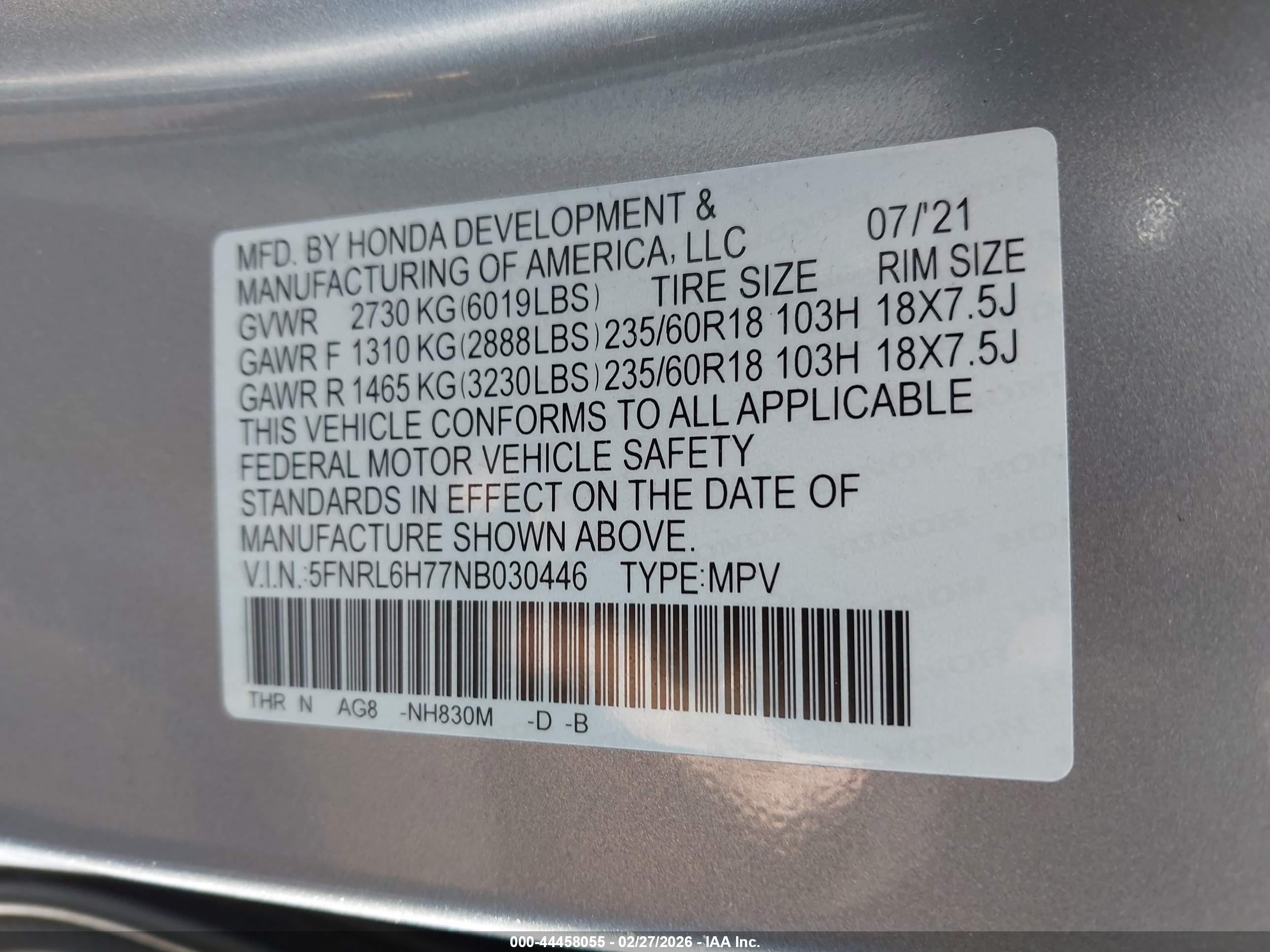 HONDA ODYSSEY image 9