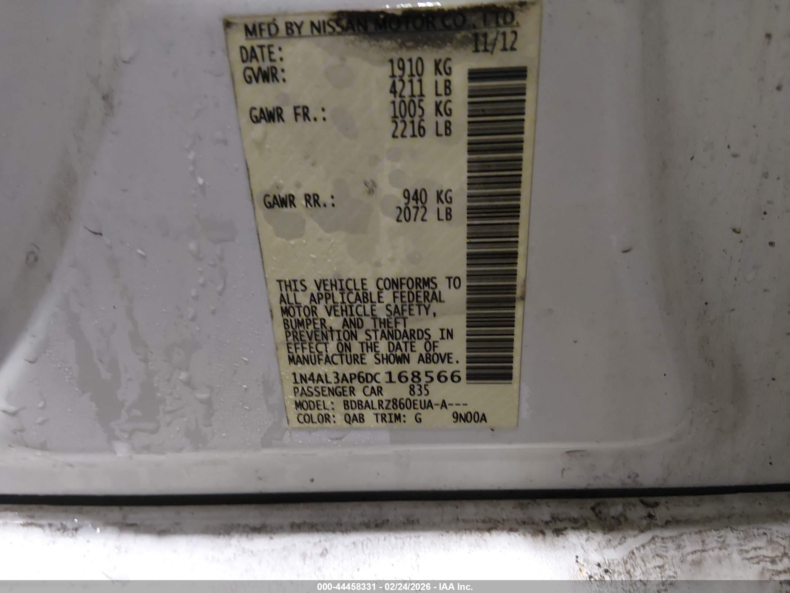 NISSAN ALTIMA image 9