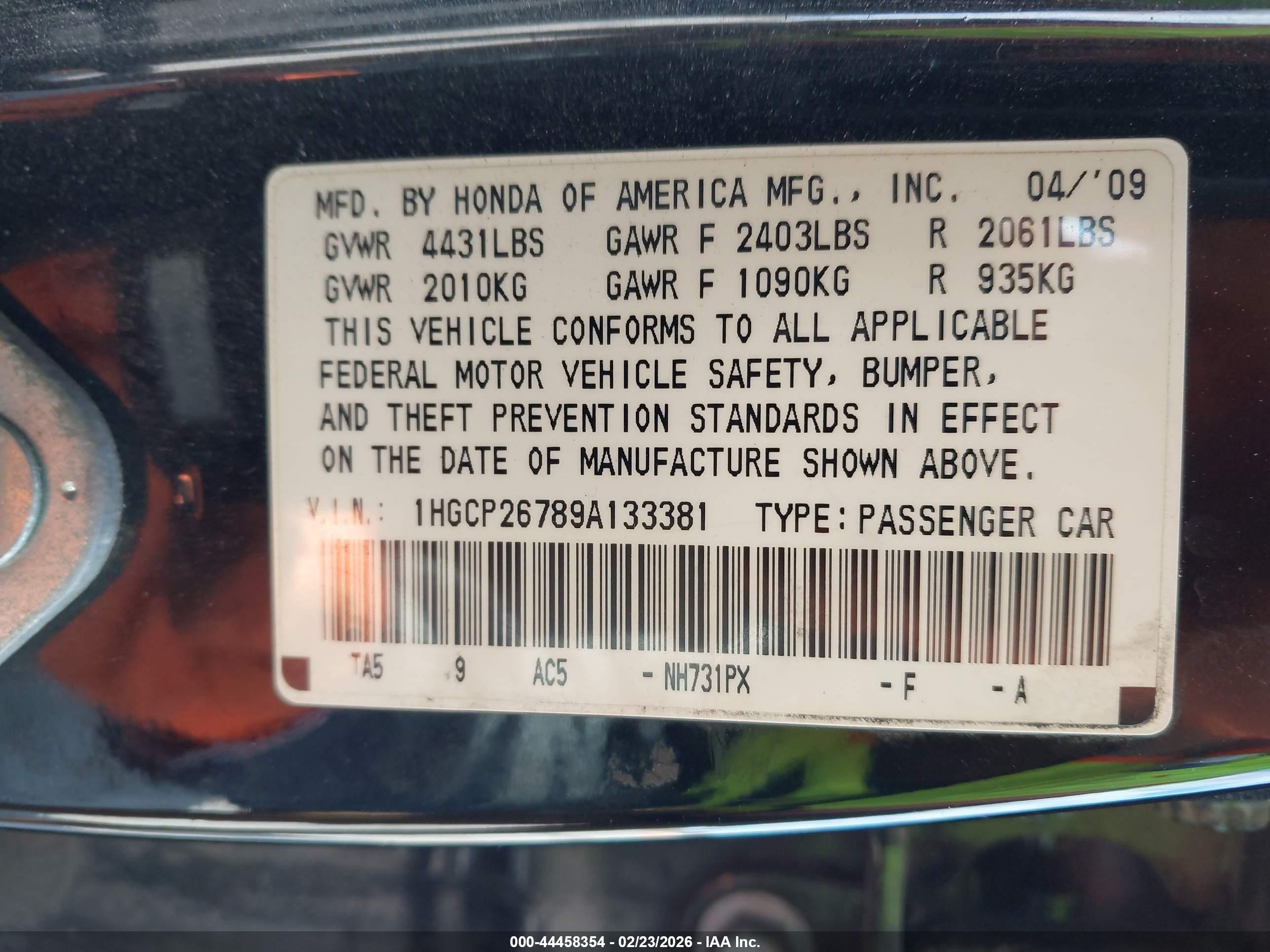 HONDA ACCORD image 9