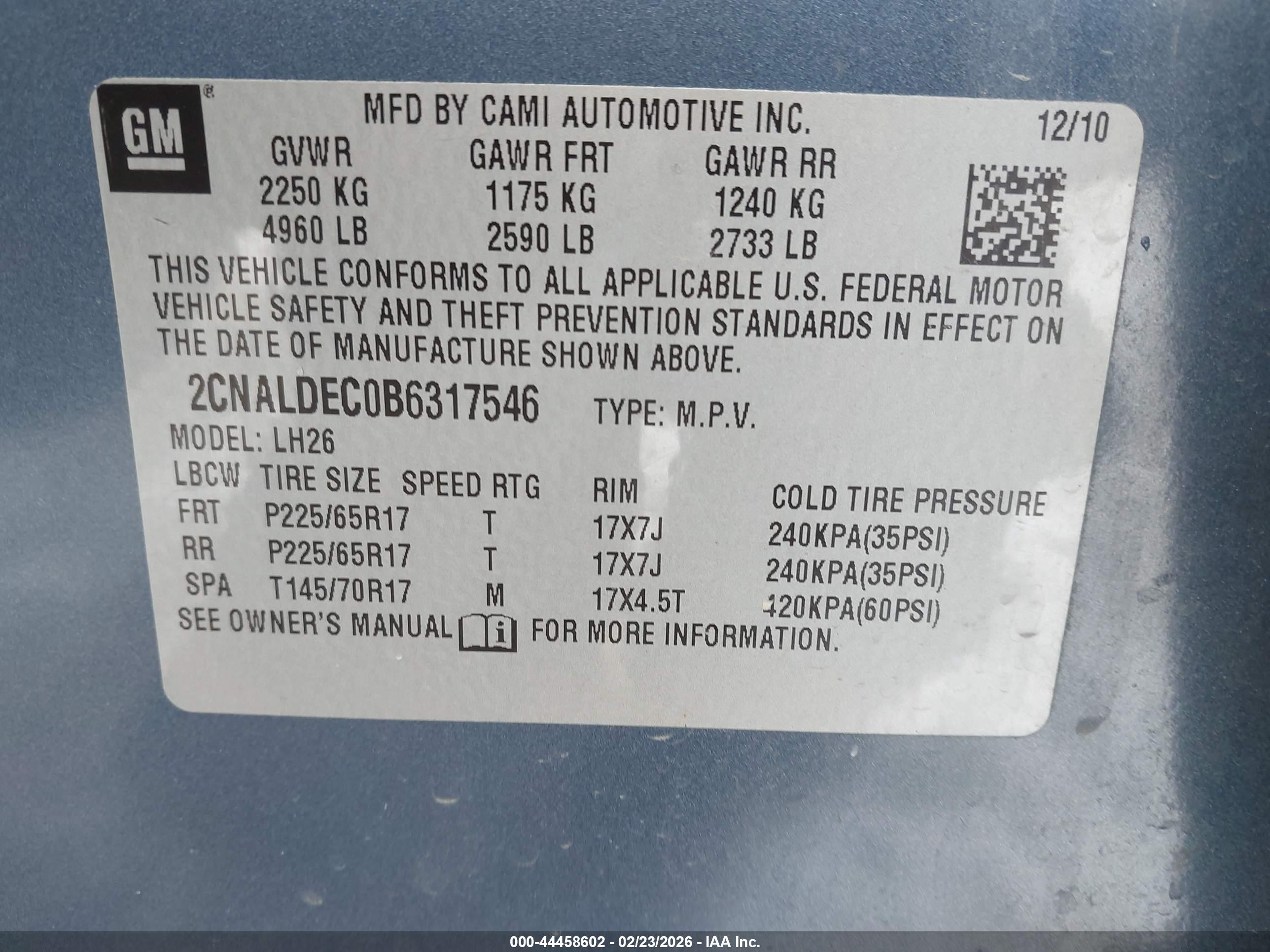 CHEVROLET EQUINOX image 9