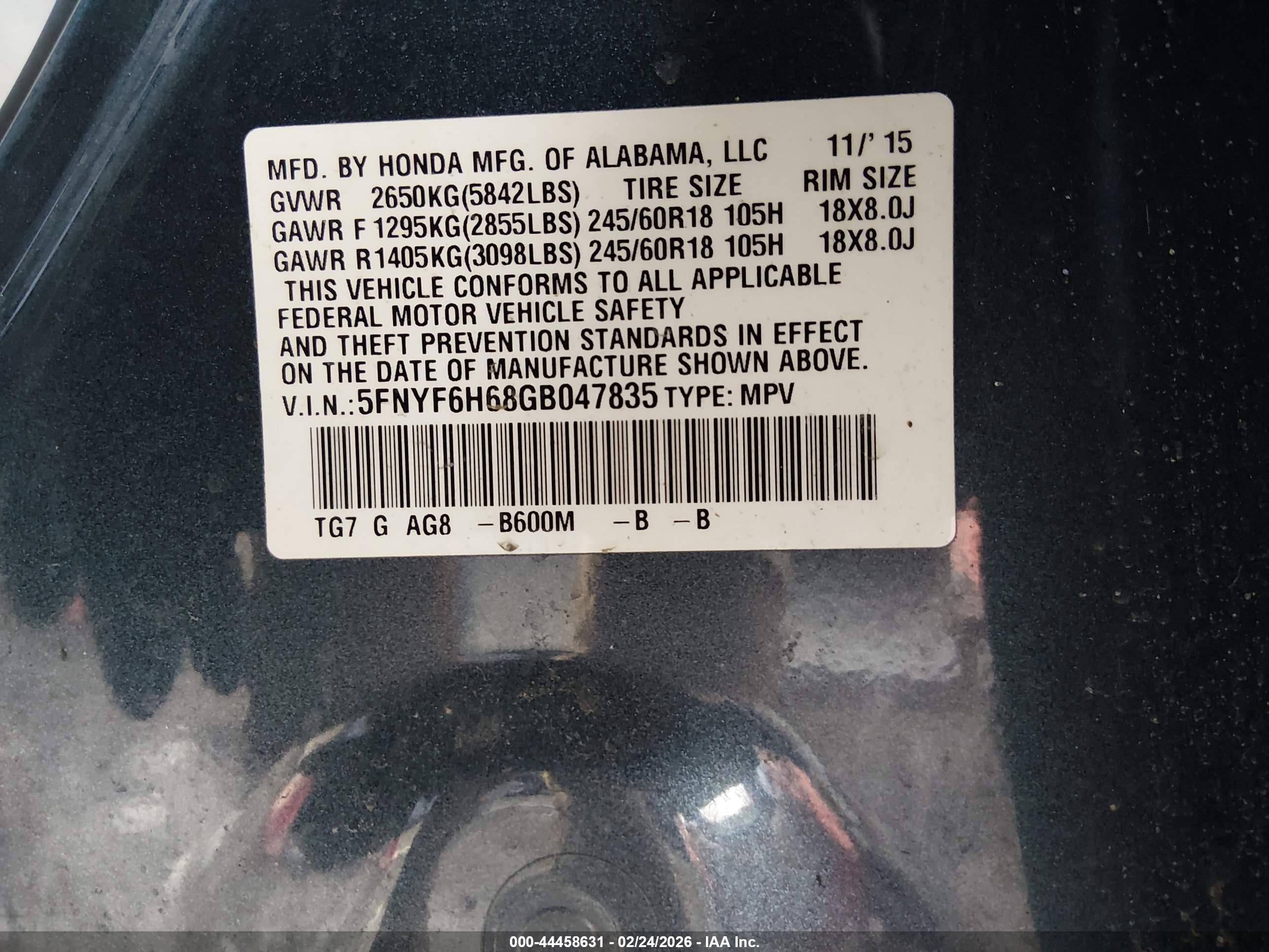HONDA PILOT image 9
