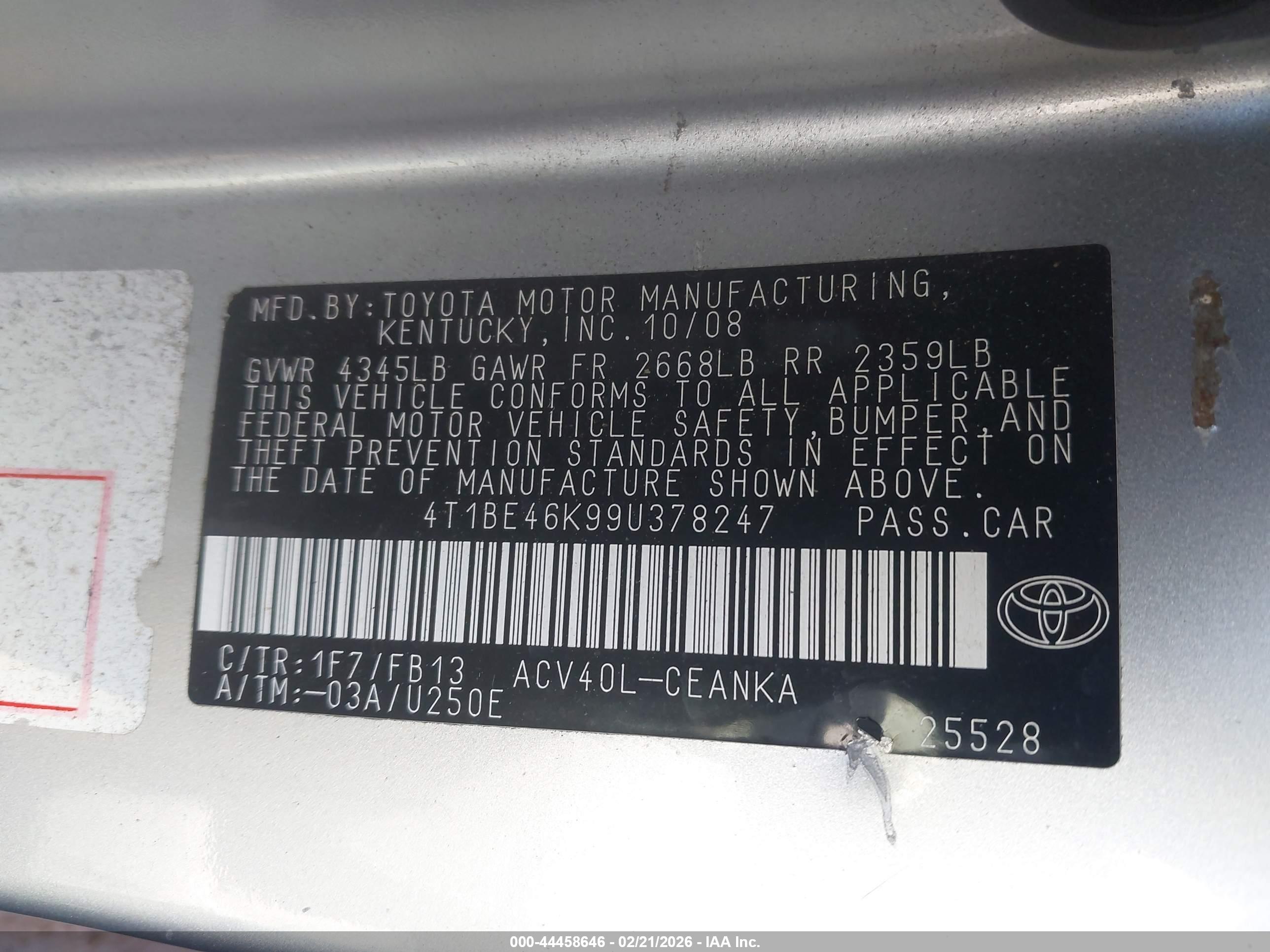 TOYOTA CAMRY image 9
