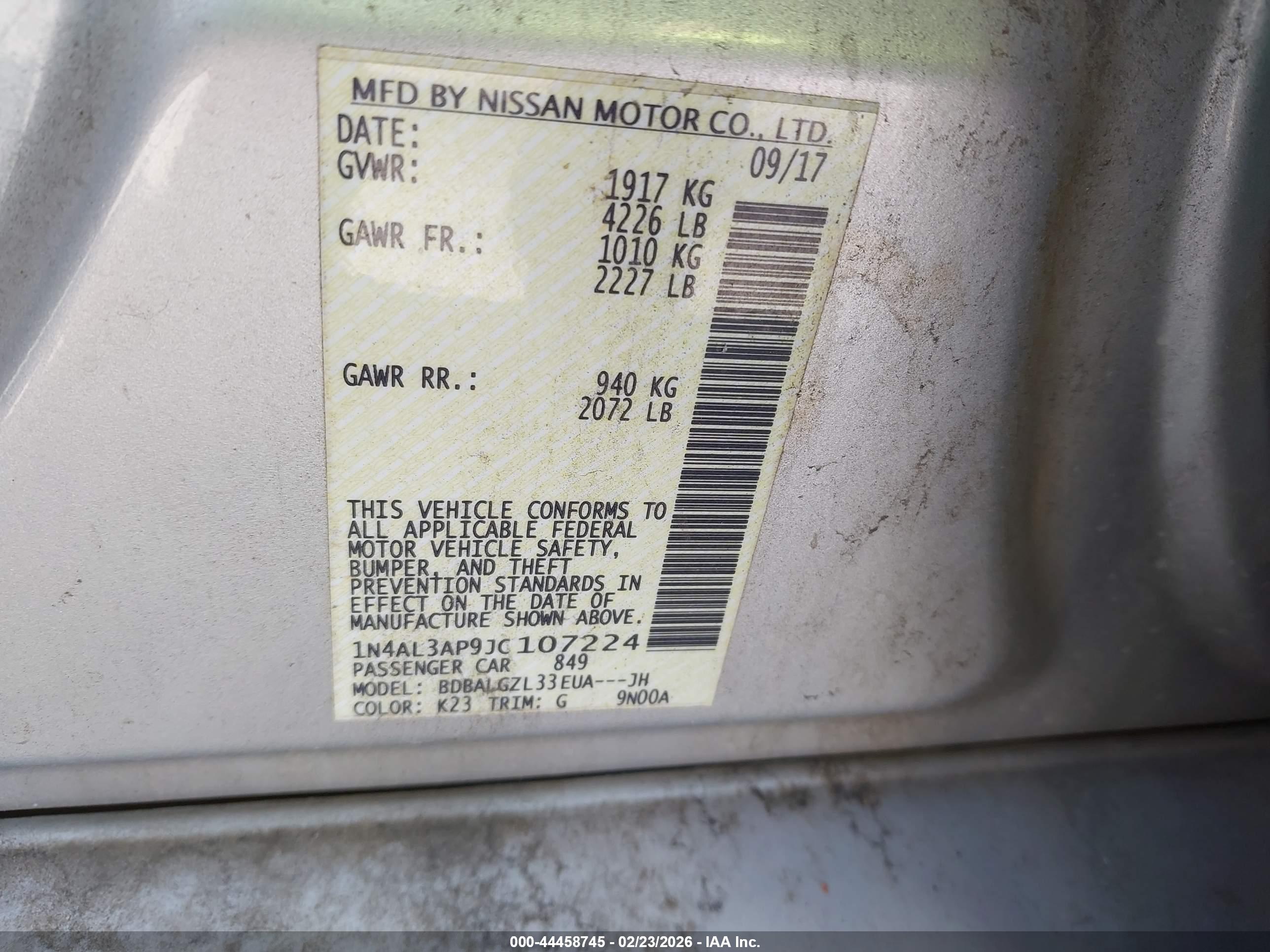NISSAN ALTIMA image 9