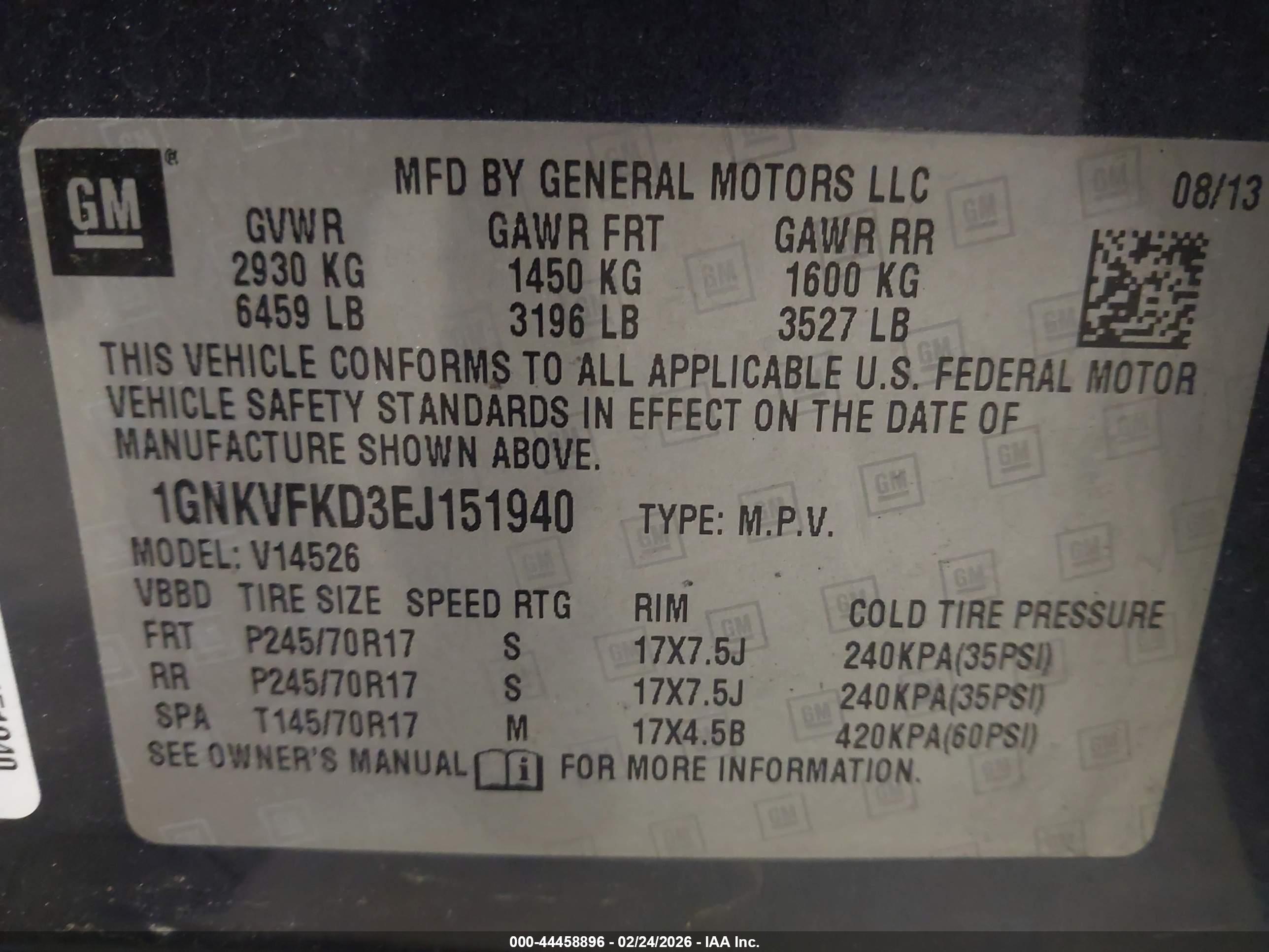 CHEVROLET TRAVERSE image 9