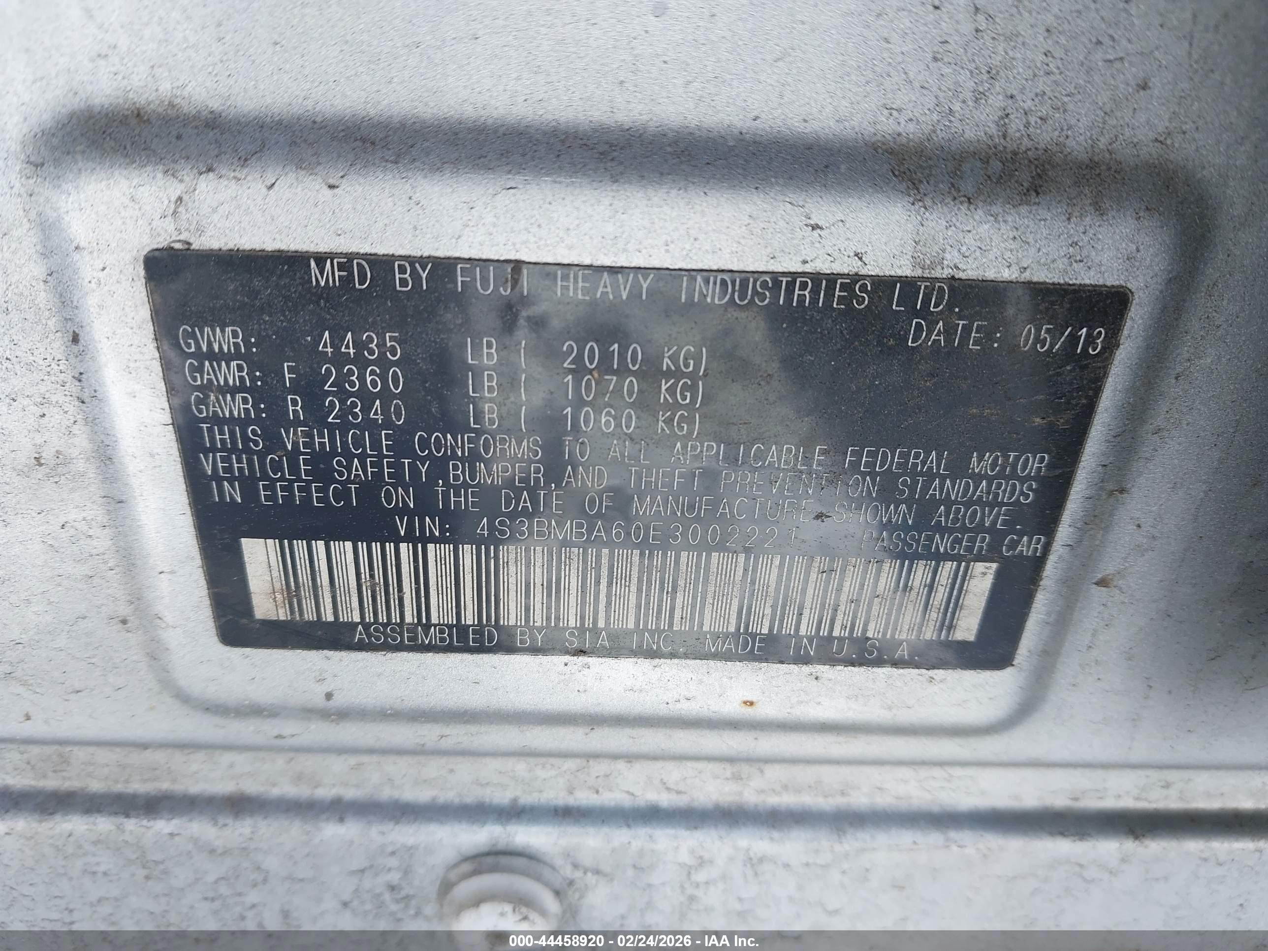 SUBARU LEGACY image 9