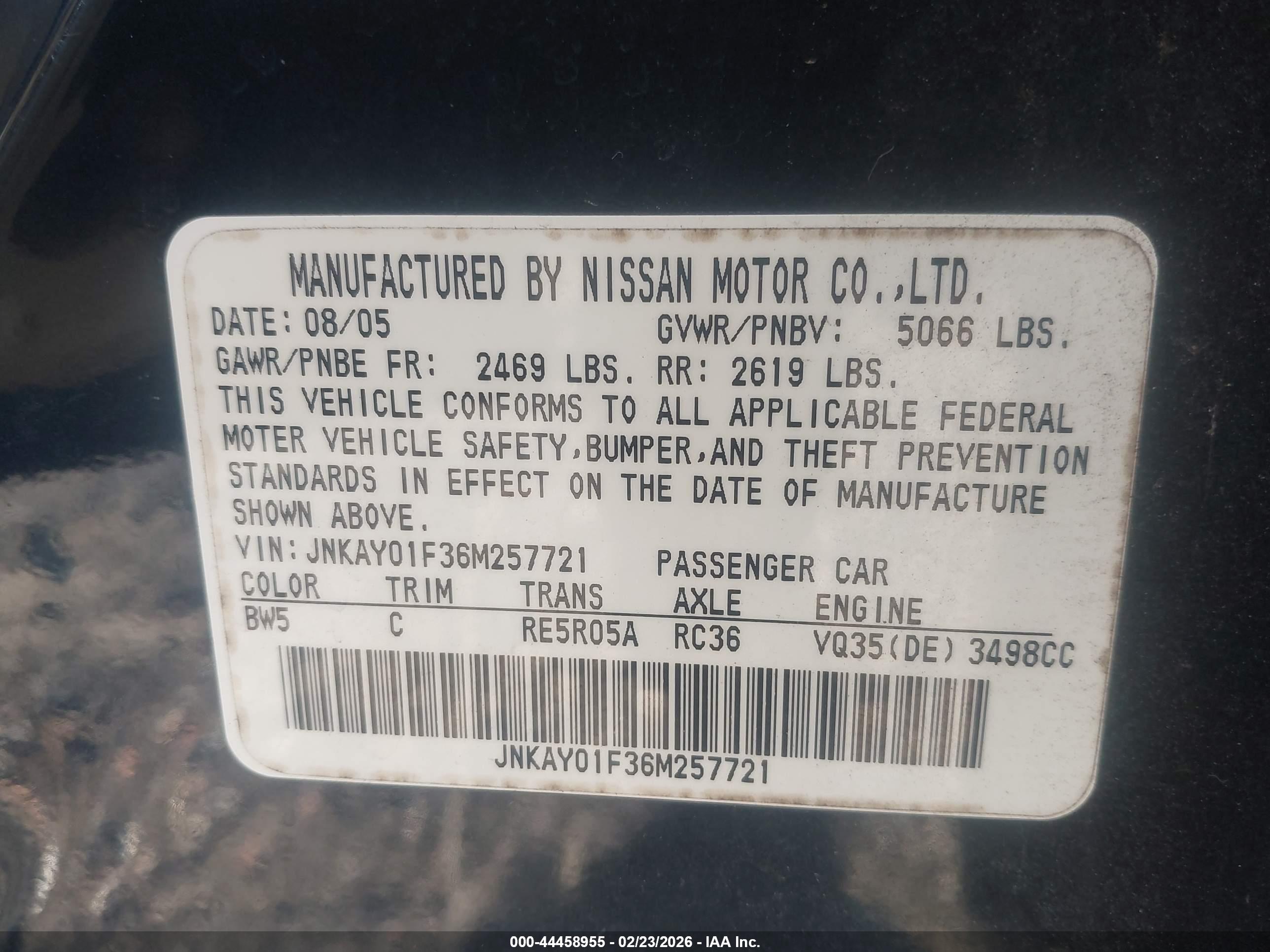 INFINITI M35X image 9