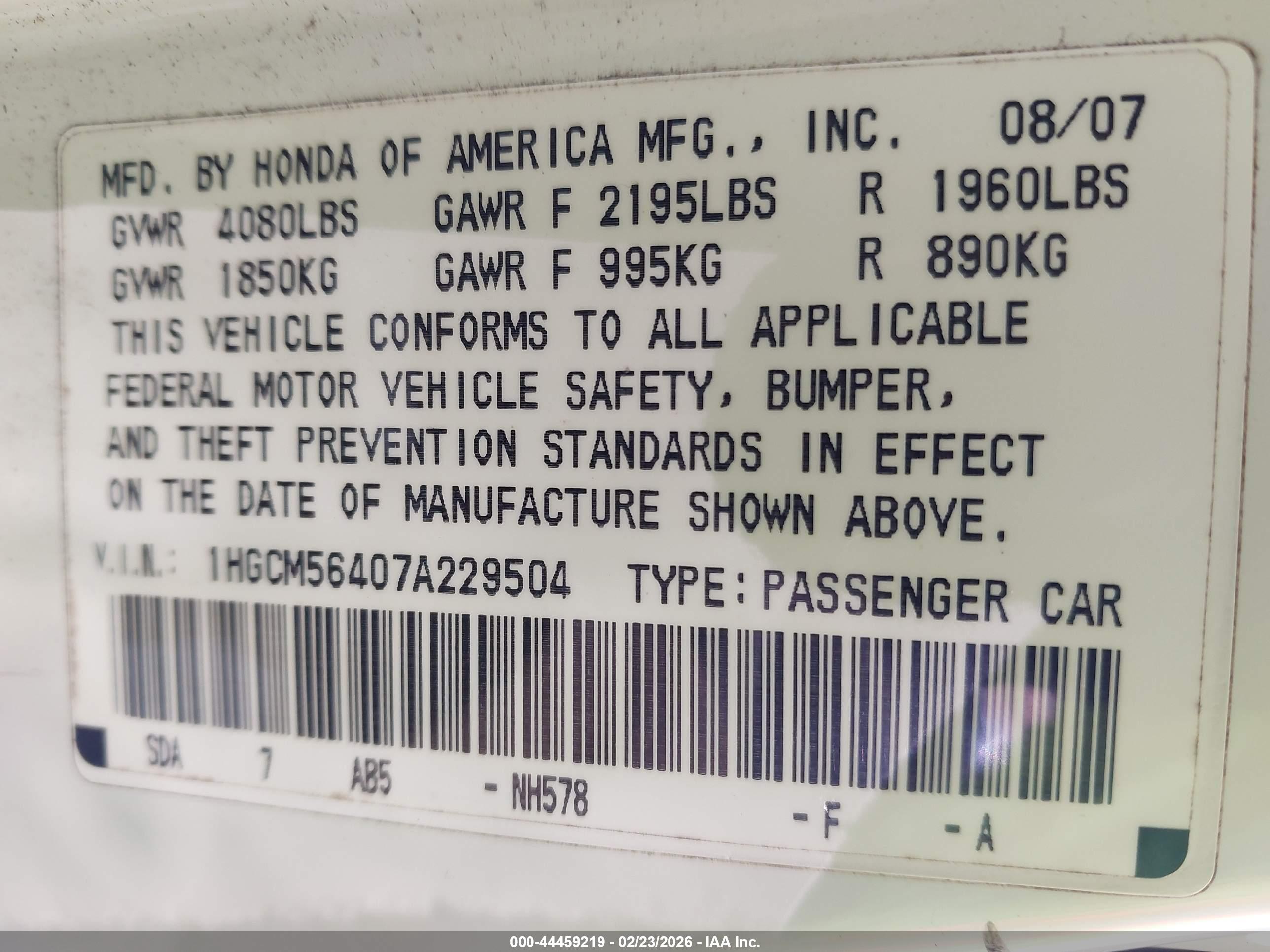 HONDA ACCORD image 9