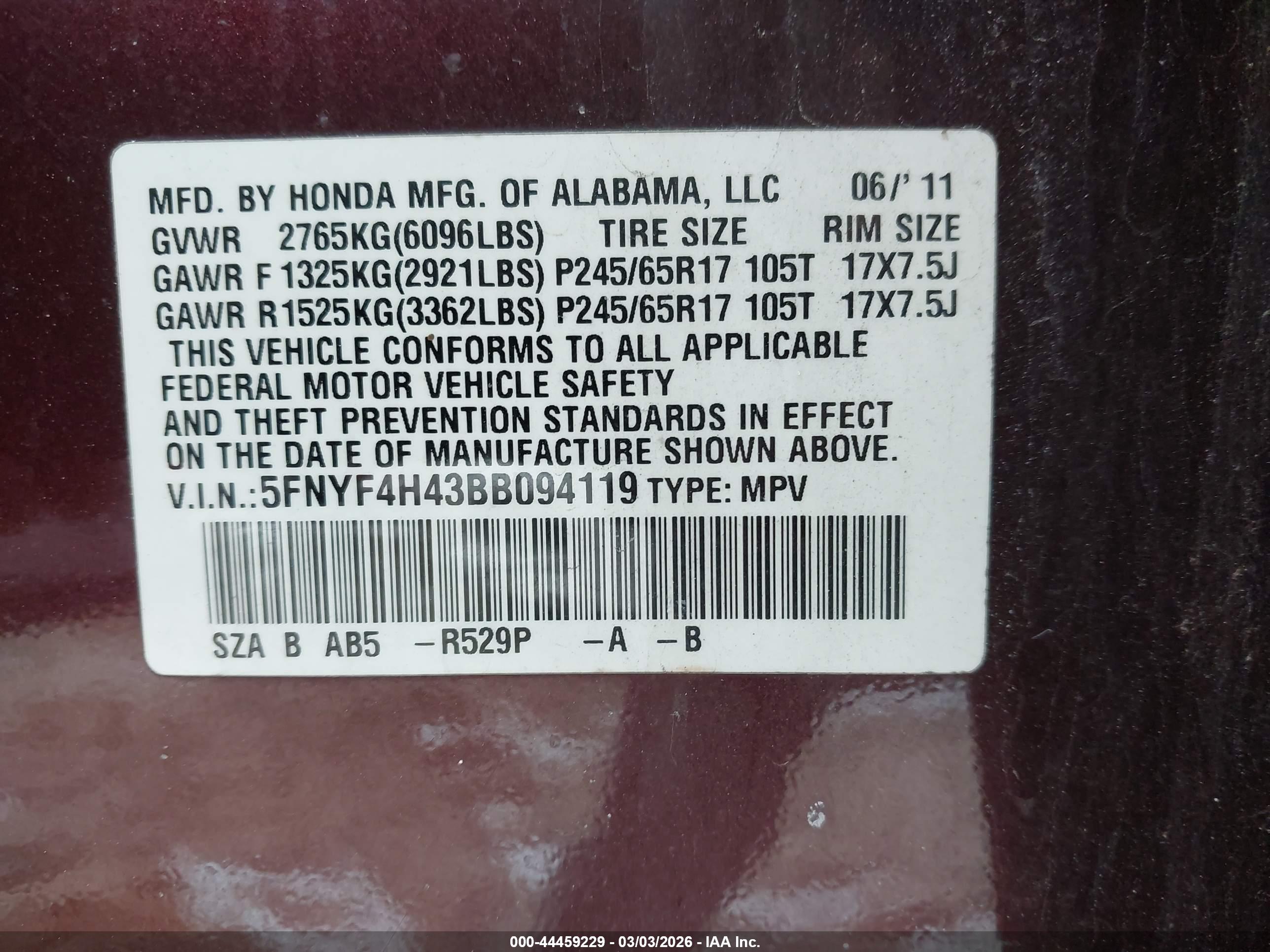 HONDA PILOT image 9