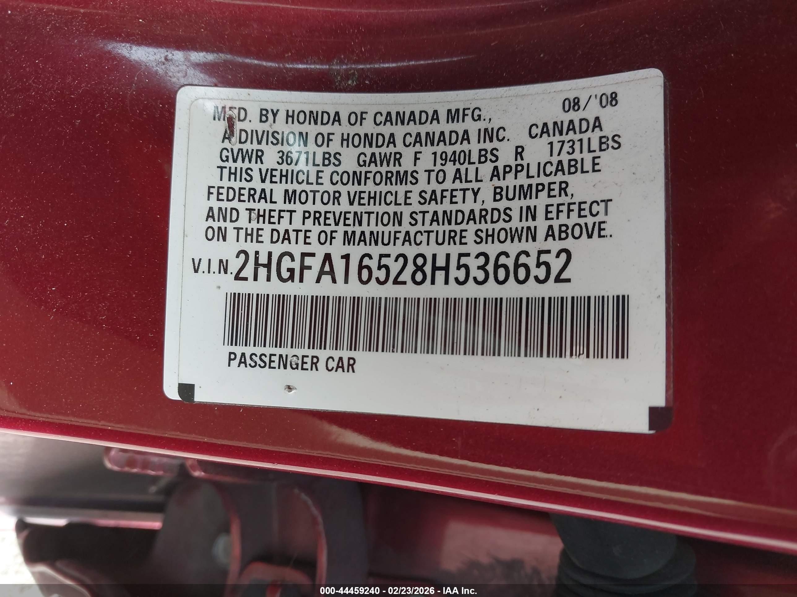 HONDA CIVIC image 9