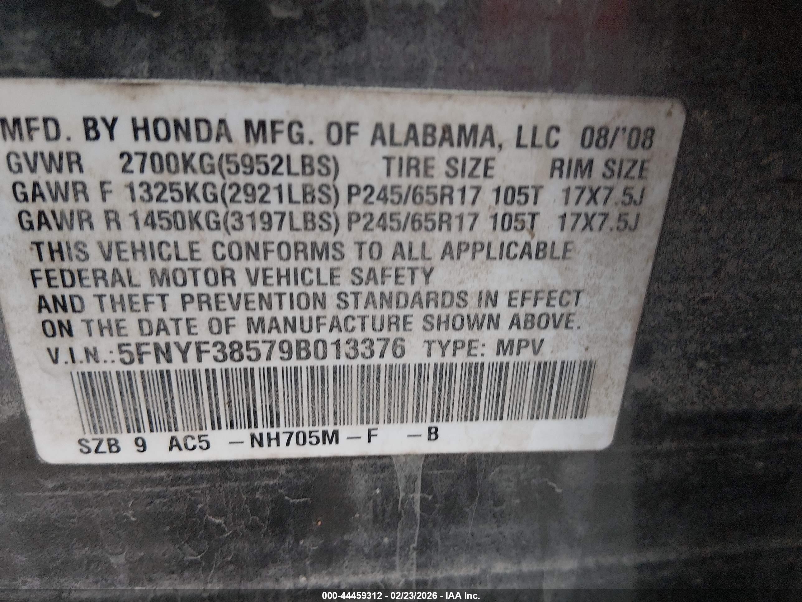 HONDA PILOT image 9