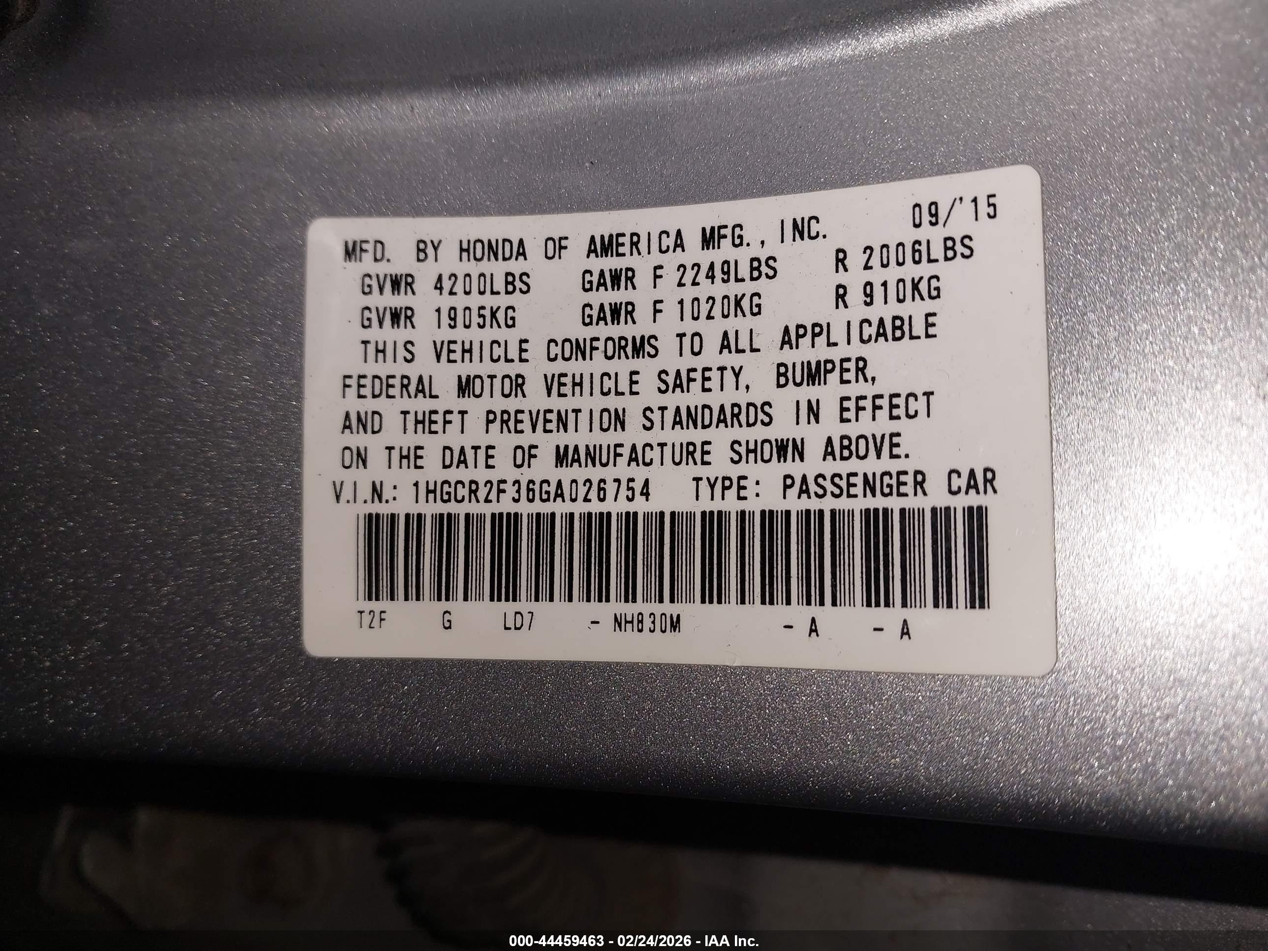 HONDA ACCORD image 9
