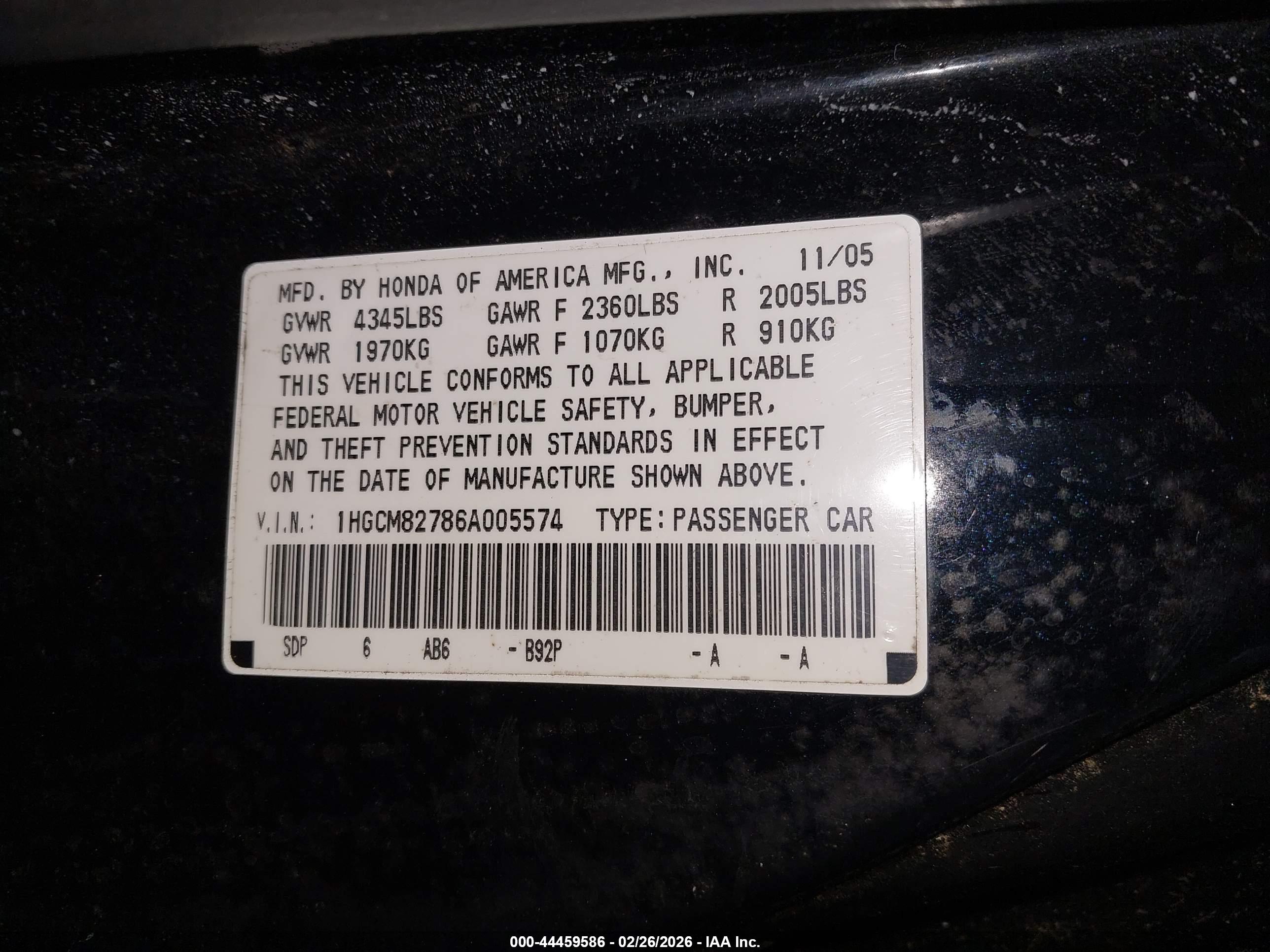 HONDA ACCORD image 9