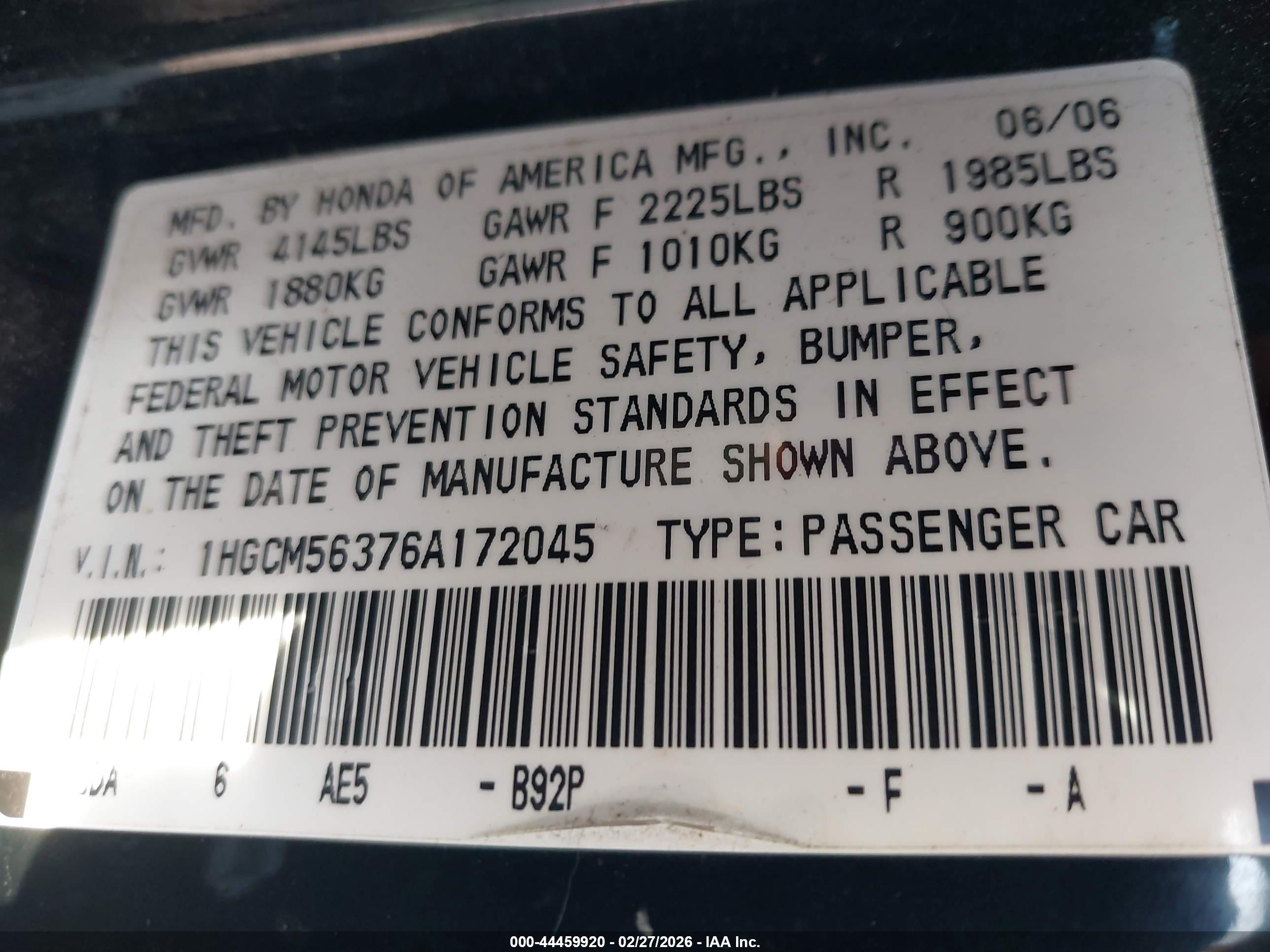 HONDA ACCORD image 9