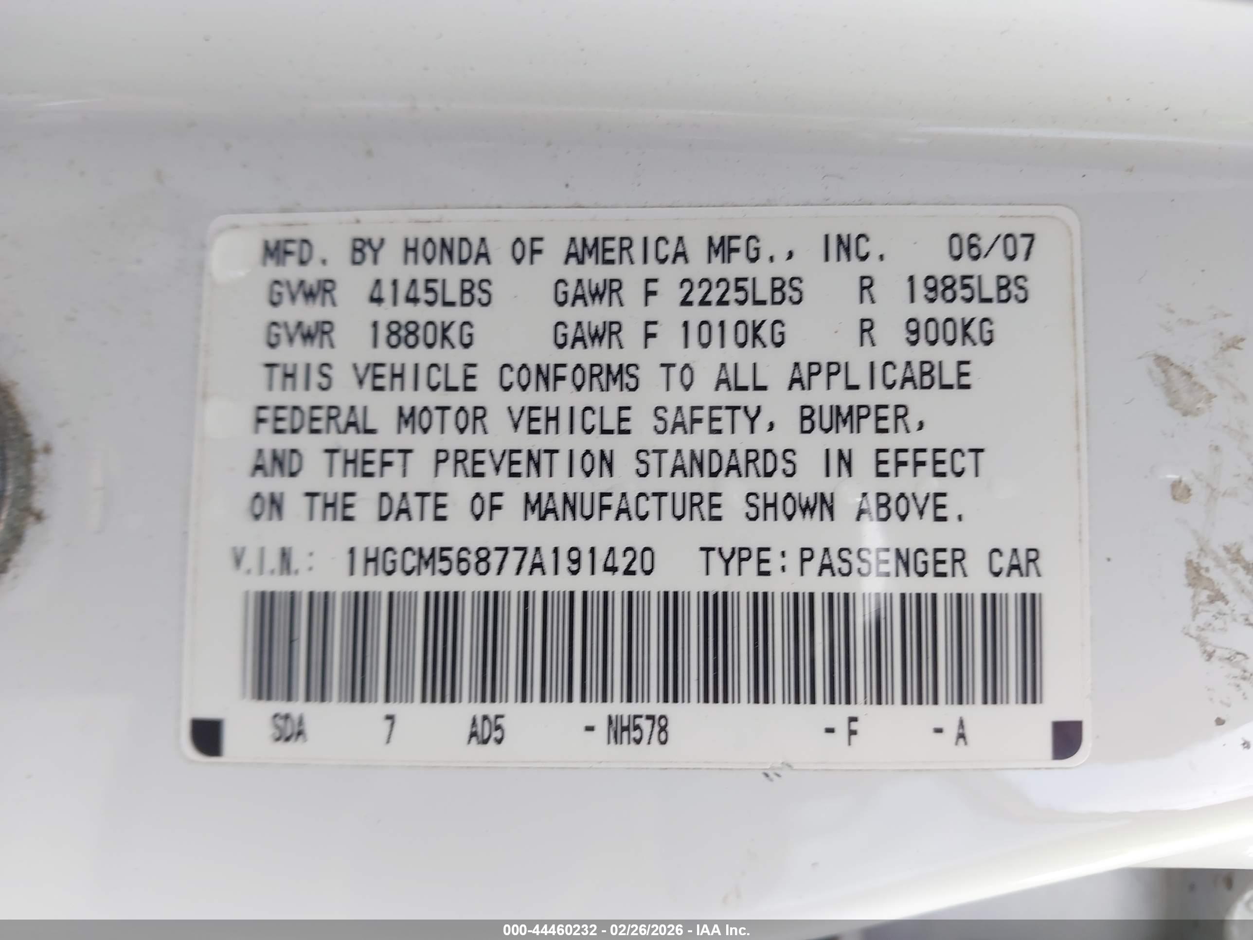 HONDA ACCORD image 9