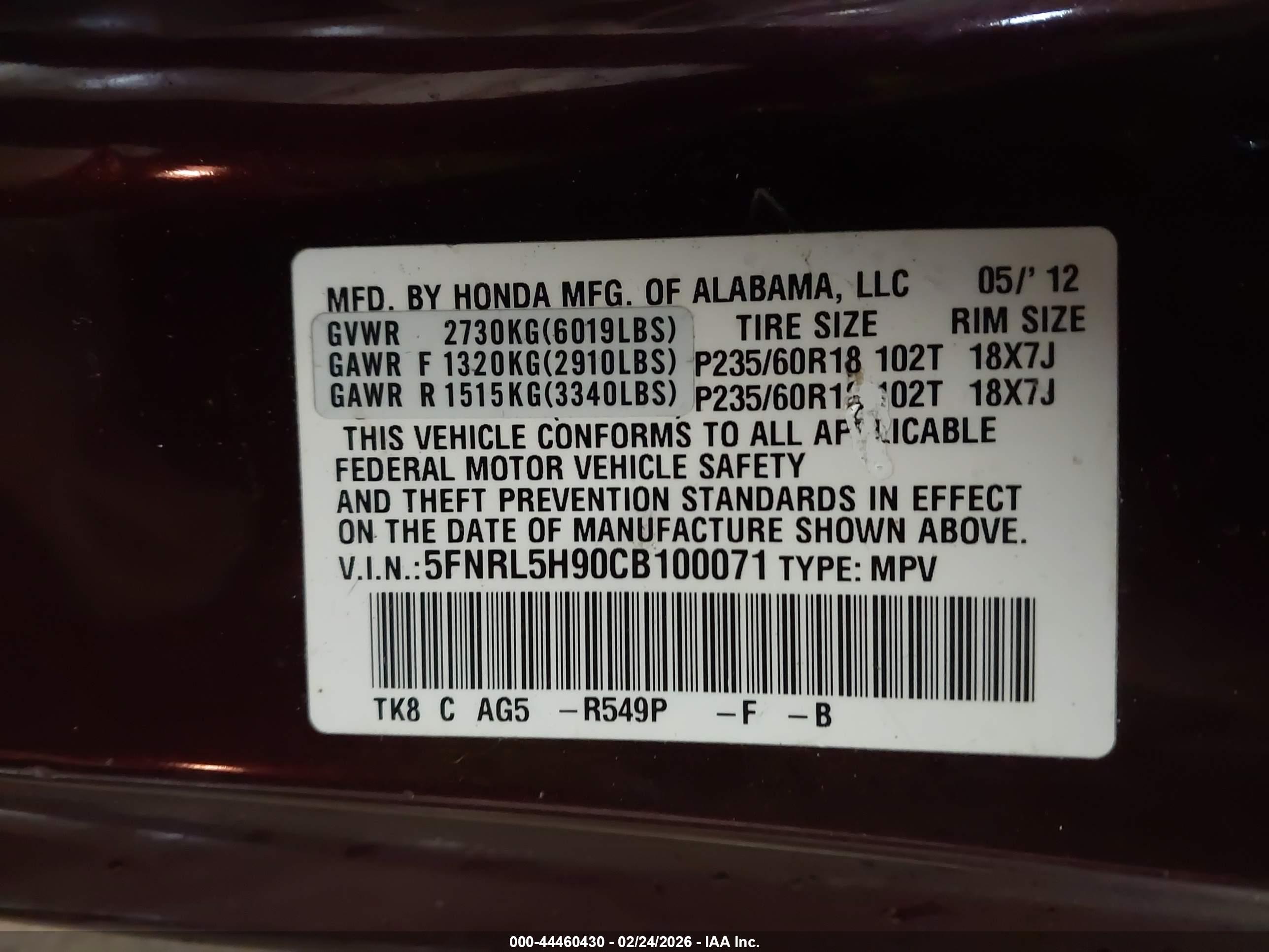 HONDA ODYSSEY image 9