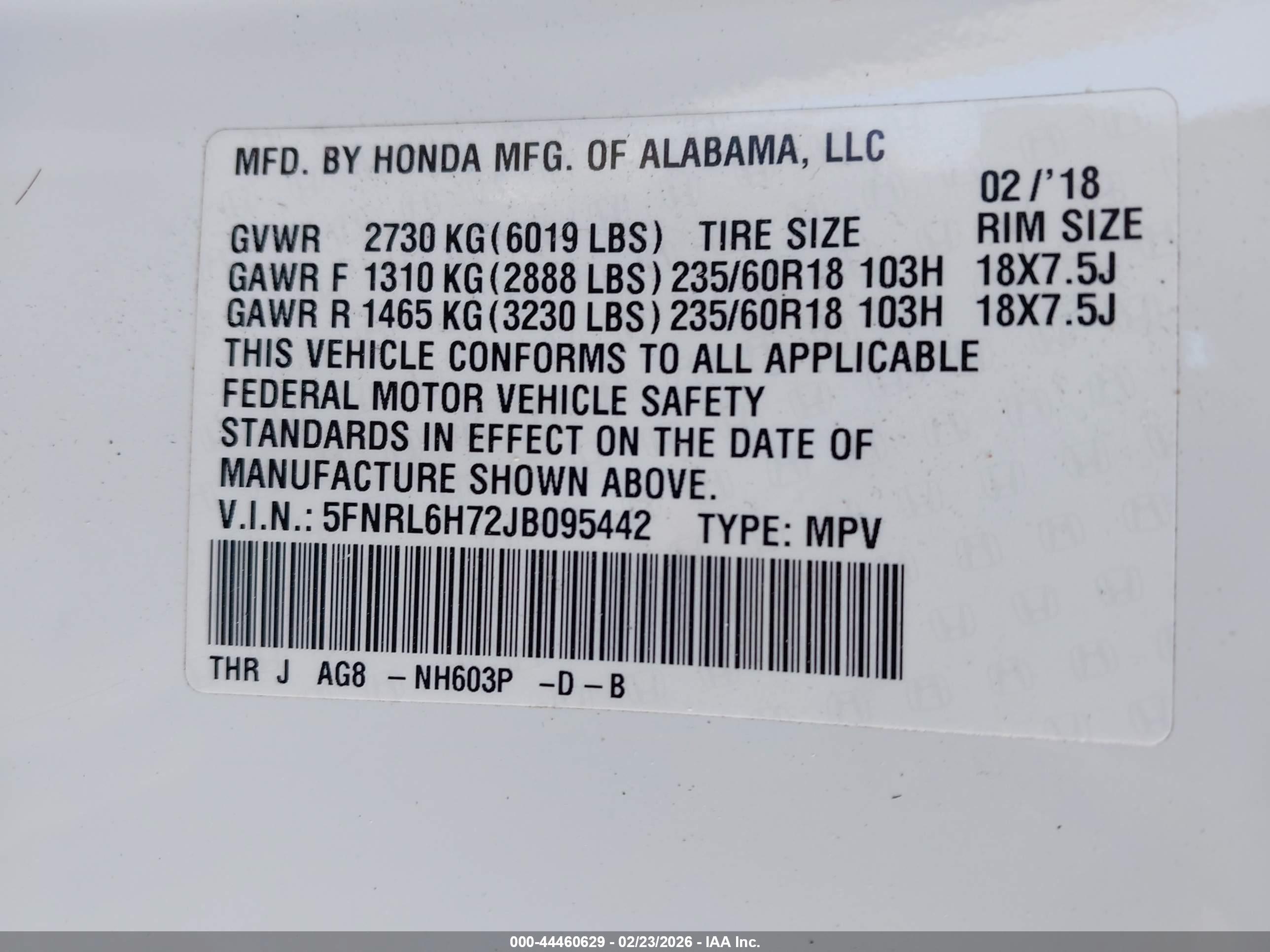HONDA ODYSSEY image 9
