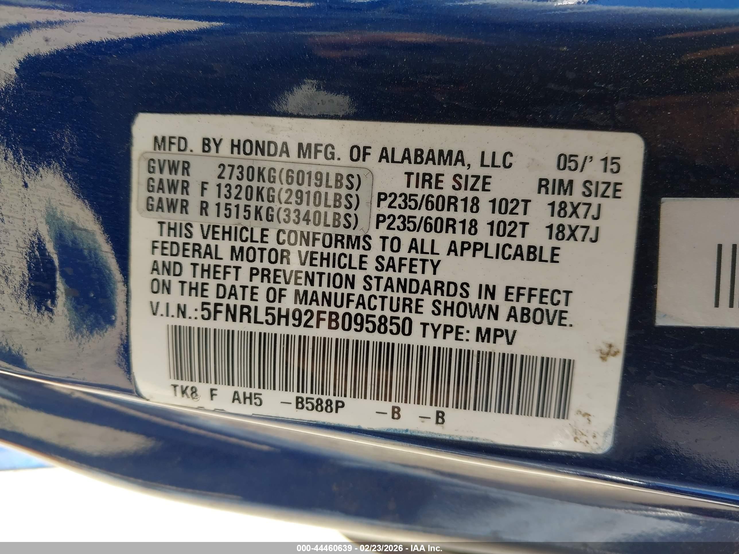 HONDA ODYSSEY image 9
