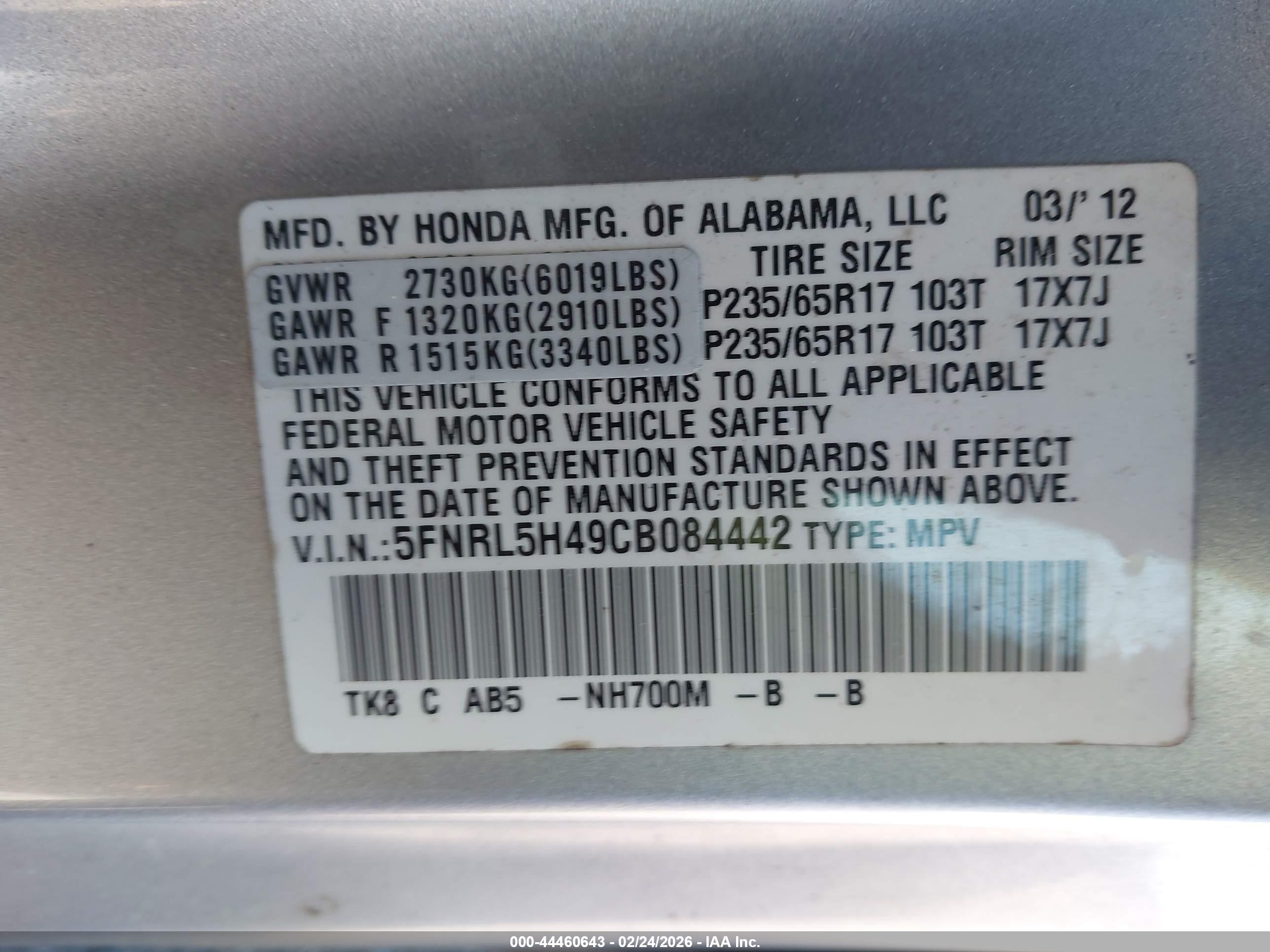 HONDA ODYSSEY image 9