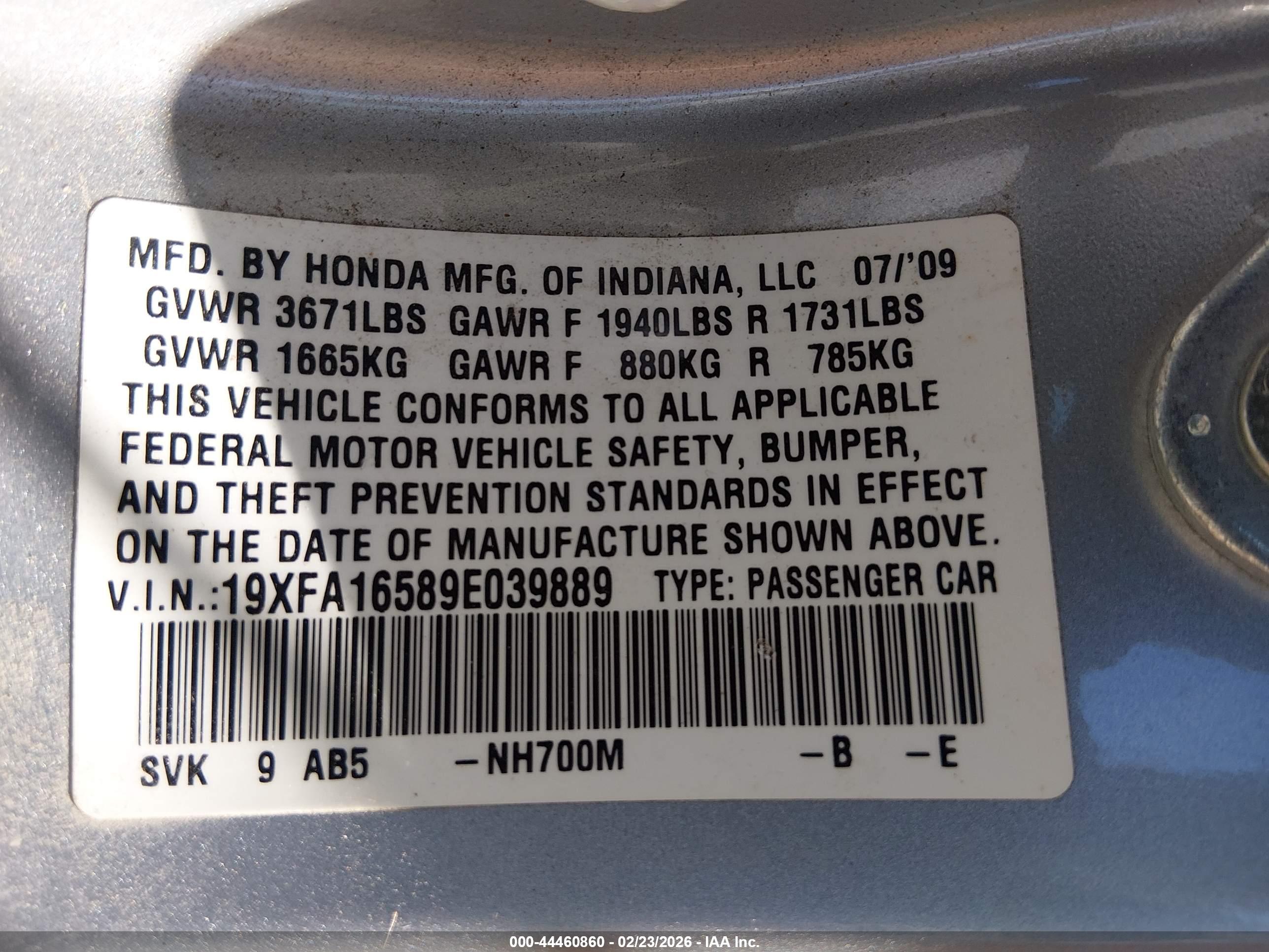 HONDA CIVIC image 9