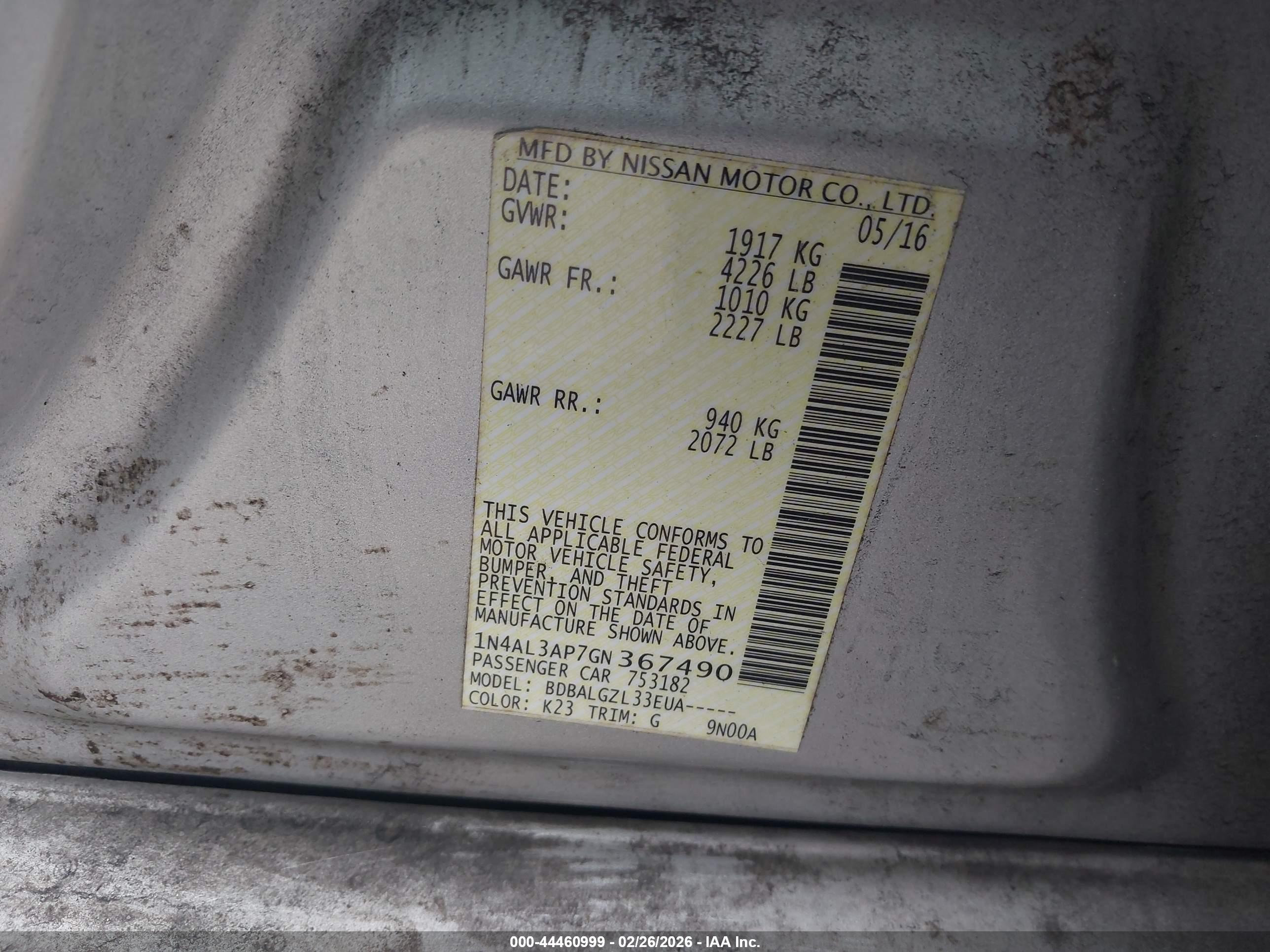 NISSAN ALTIMA image 9