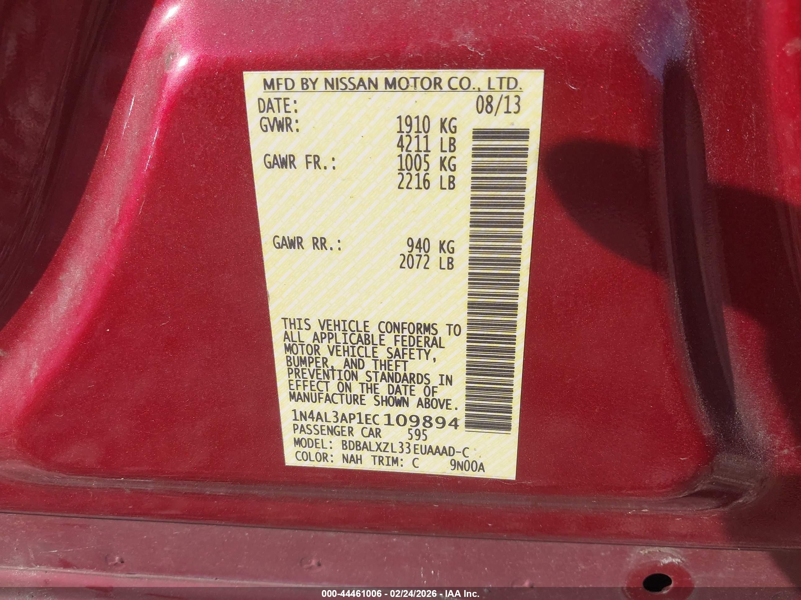 NISSAN ALTIMA image 9