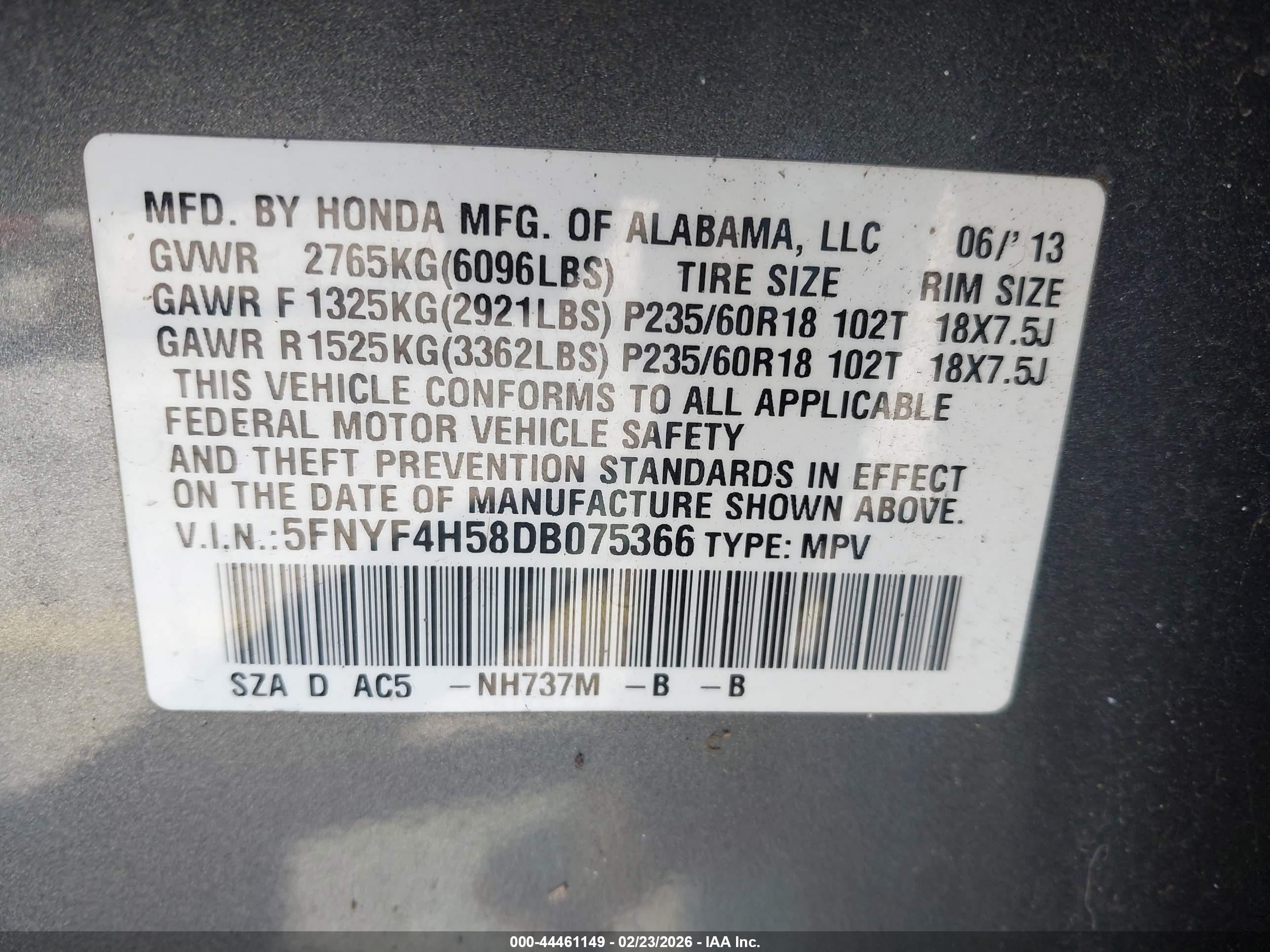 HONDA PILOT image 9