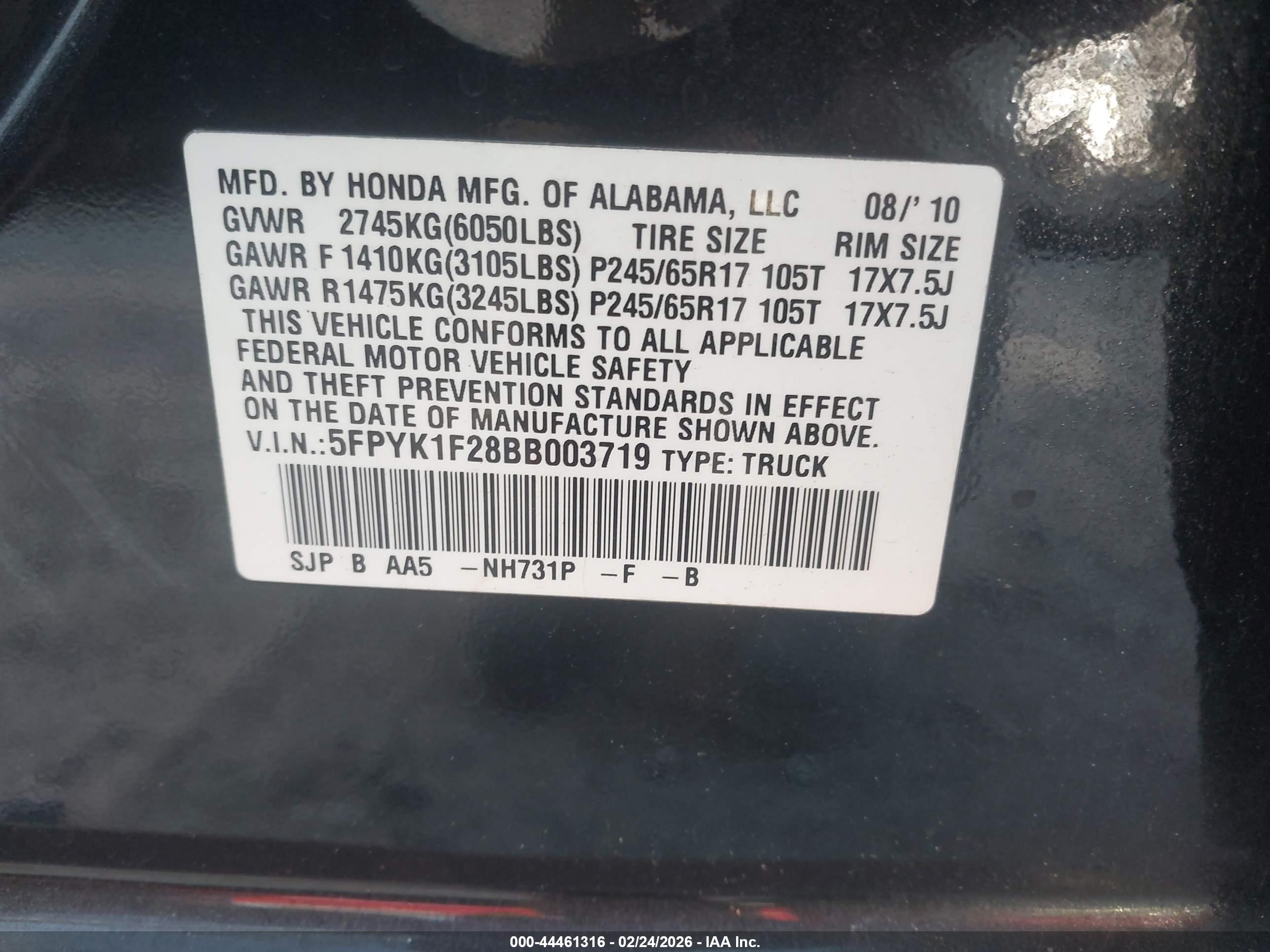 HONDA RIDGELINE image 9