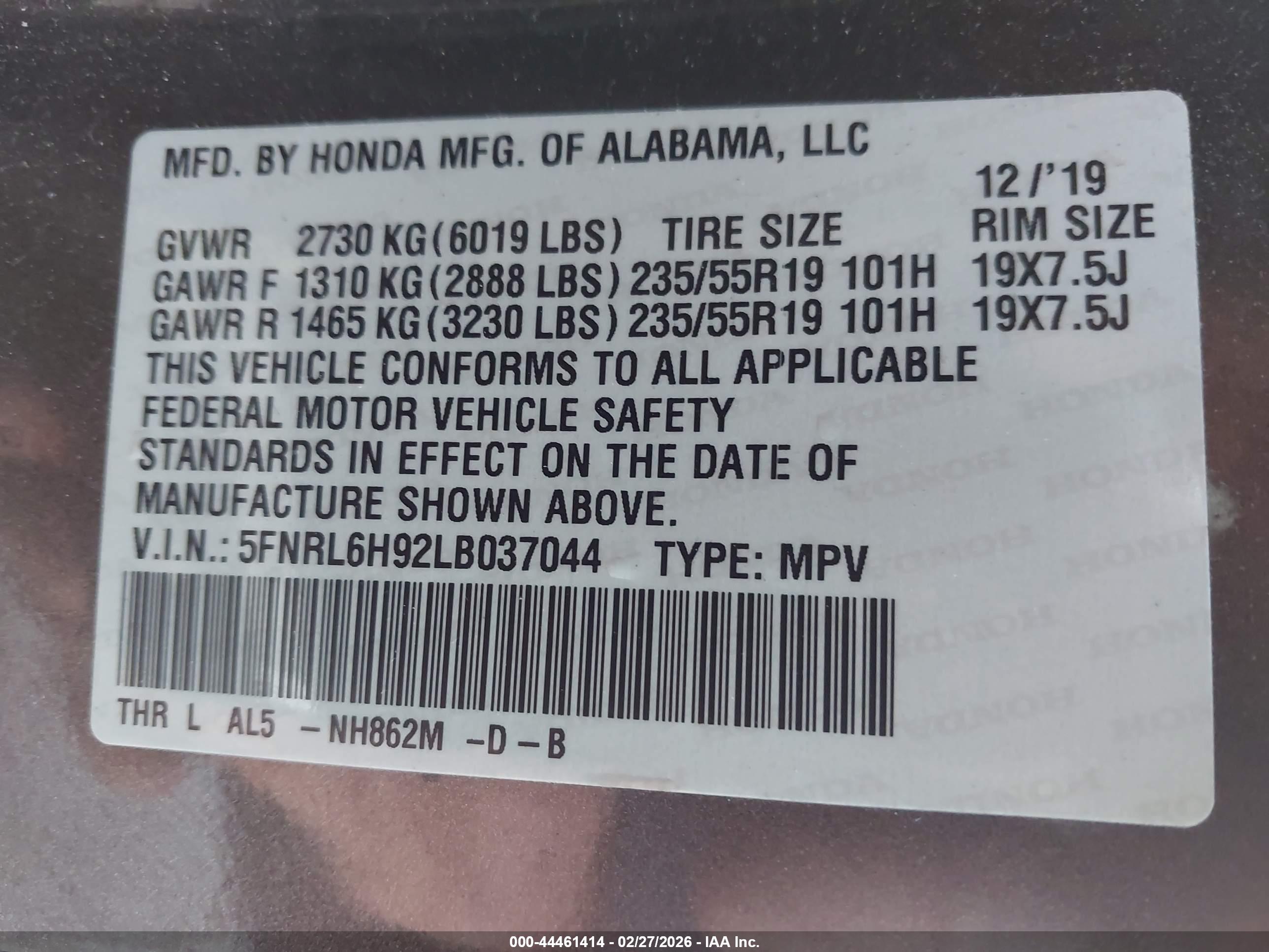 HONDA ODYSSEY image 9