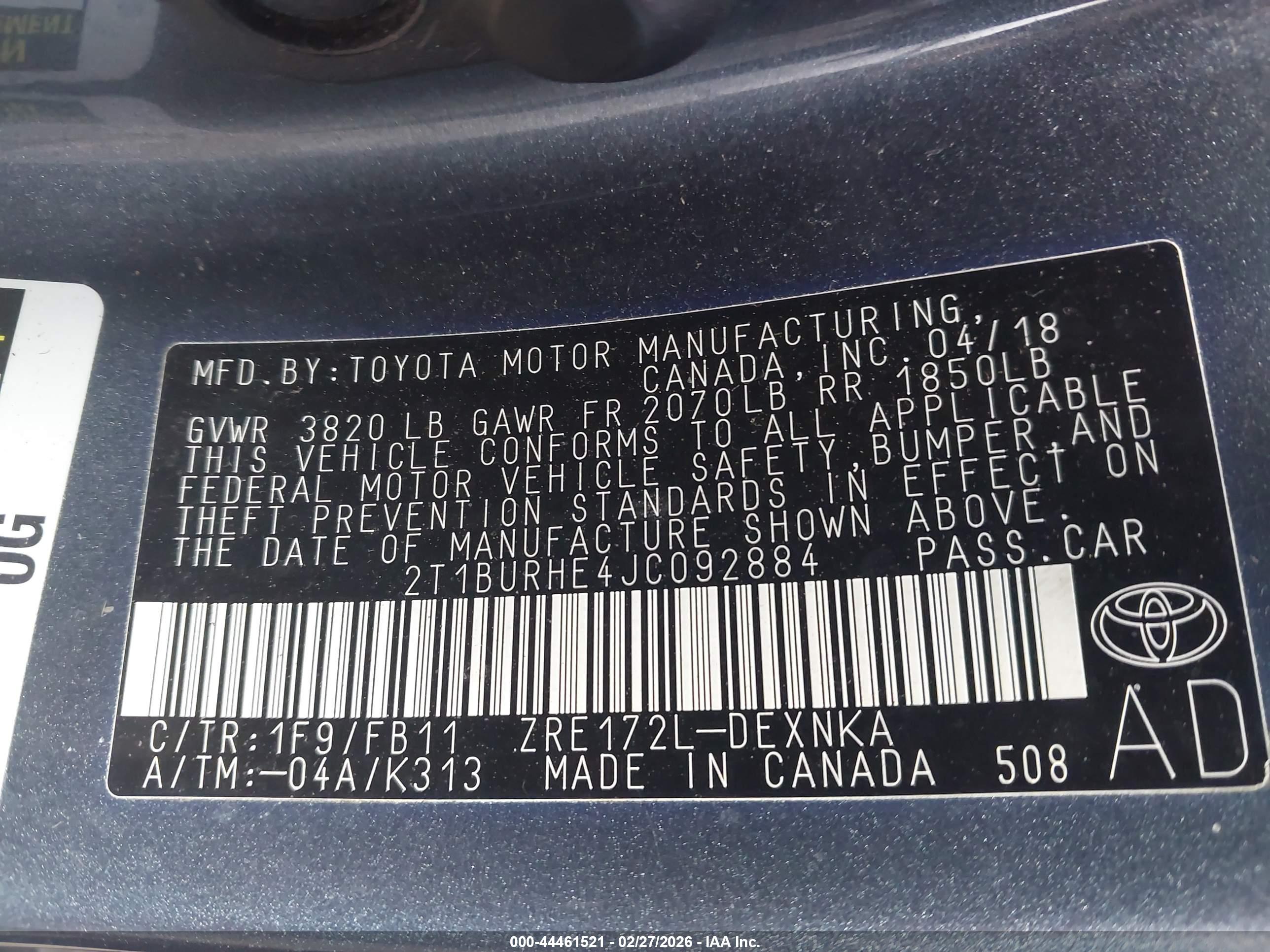 TOYOTA COROLLA image 9