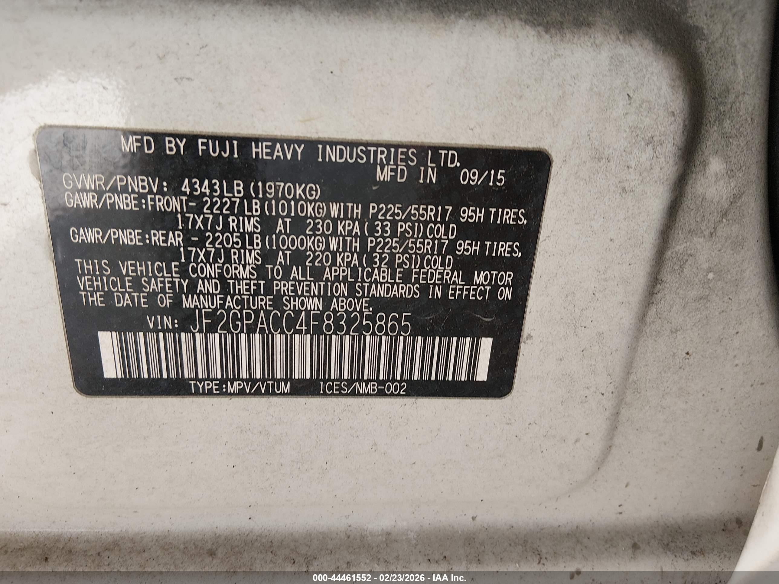 SUBARU XV image 9