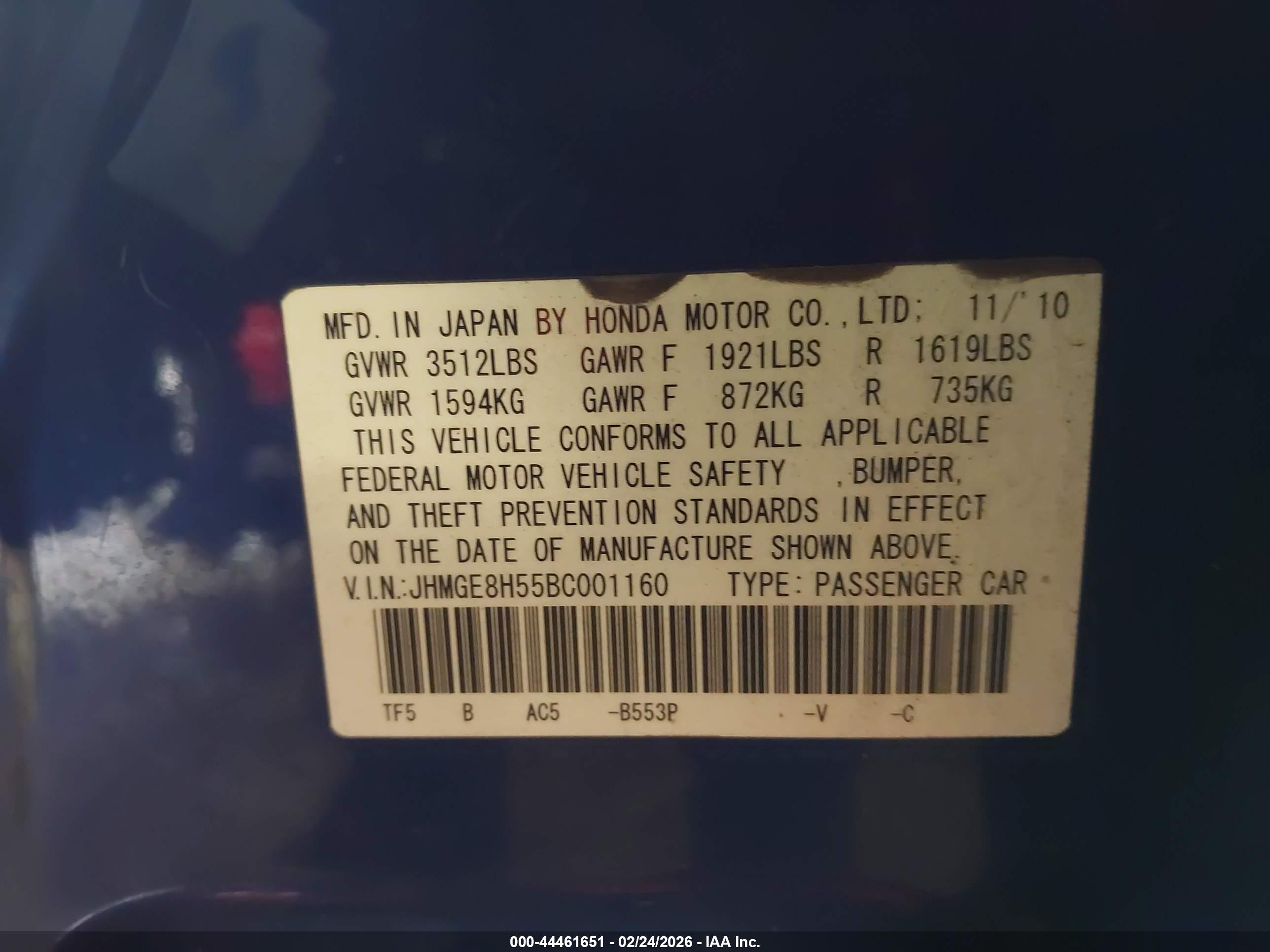 HONDA FIT image 9