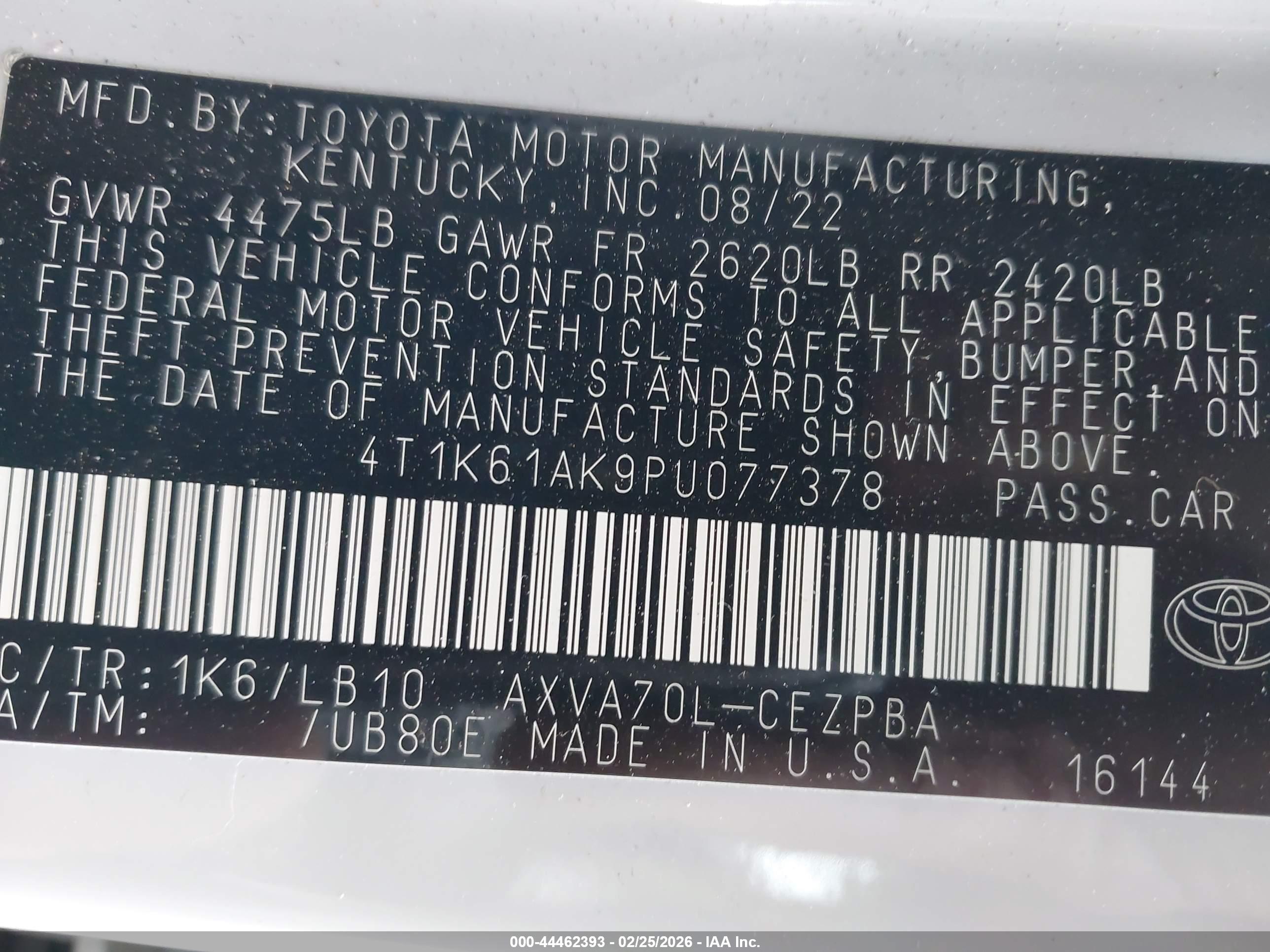 TOYOTA CAMRY image 9